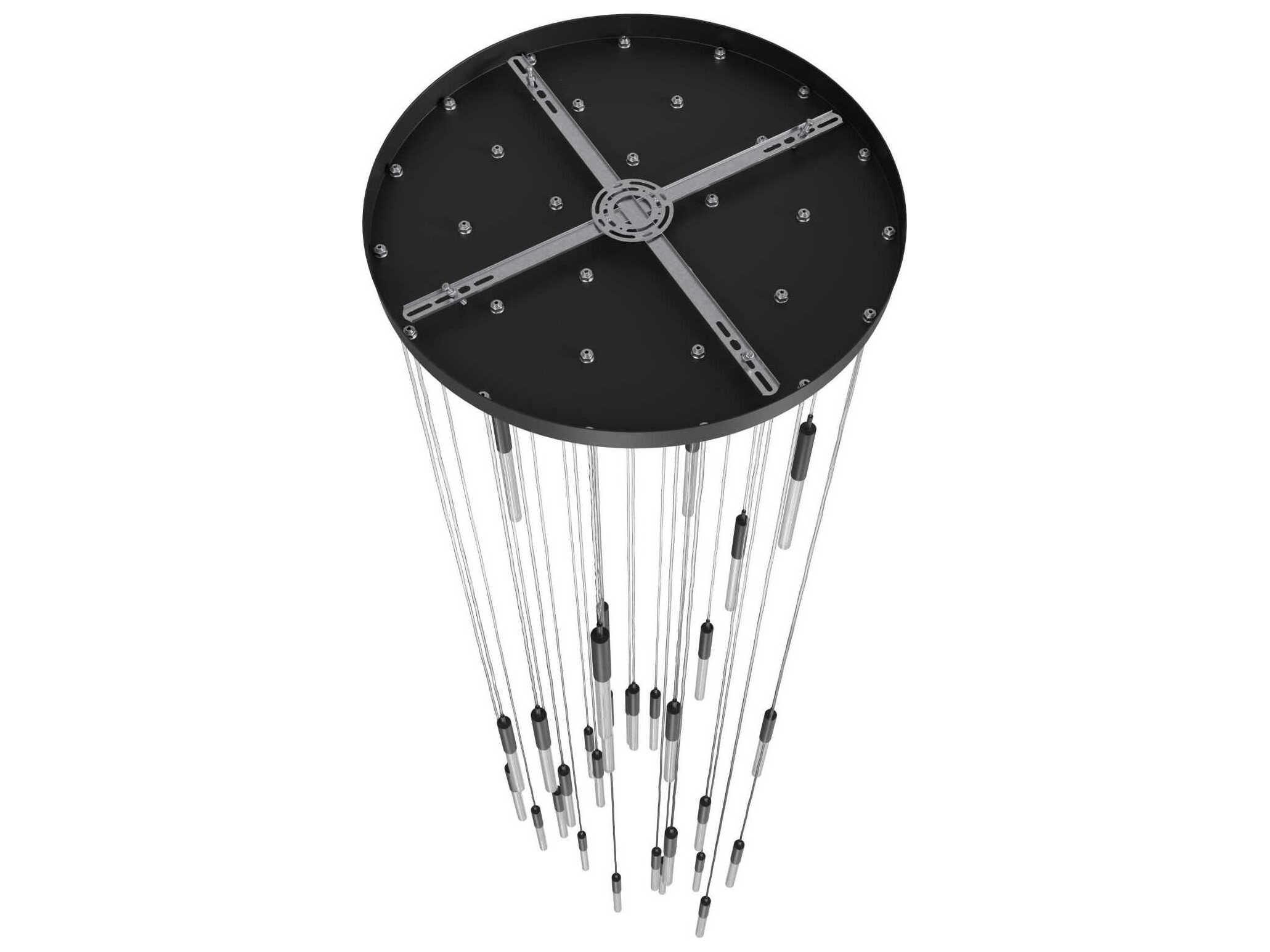 Avenue Lighting Main St 31-Light Black Linear Pendant