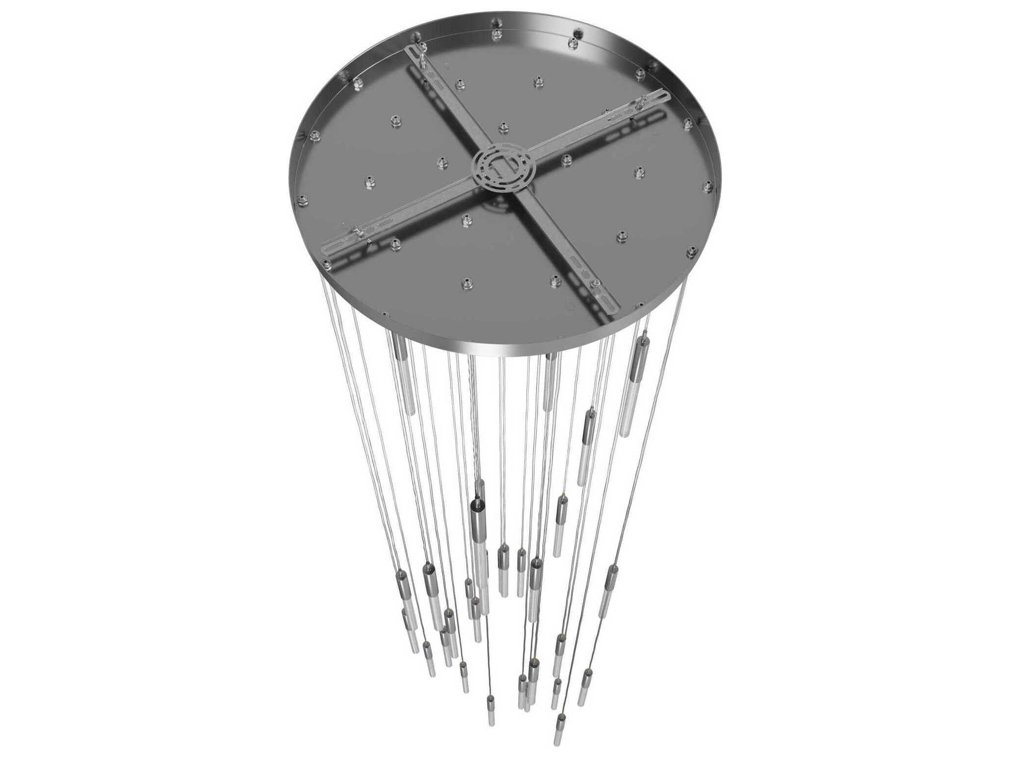 Avenue Lighting Main St 31-Light Polished Nickel Linear Pendant