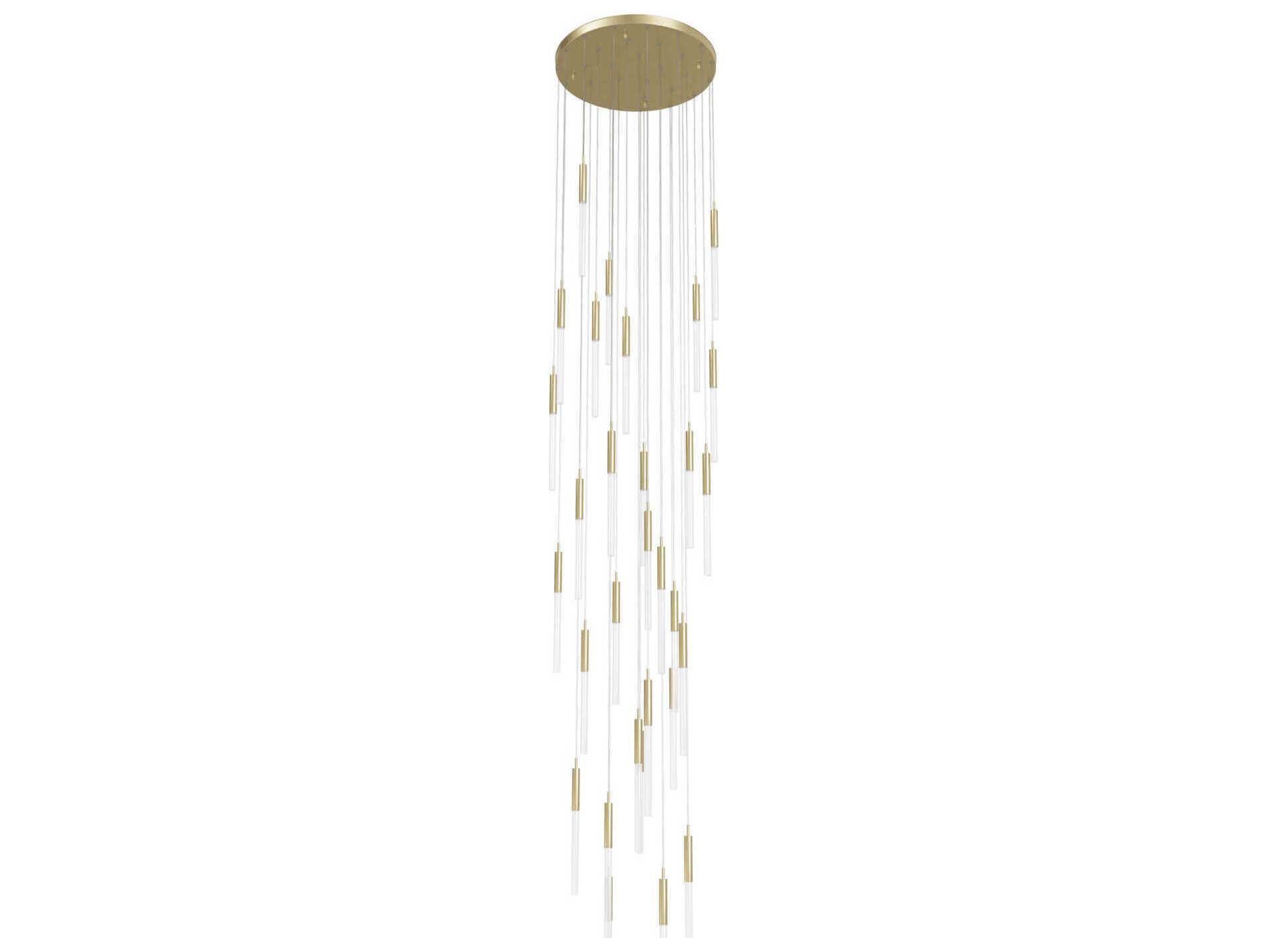 Avenue Lighting Main St 31-Light Brushed Brass Linear Pendant