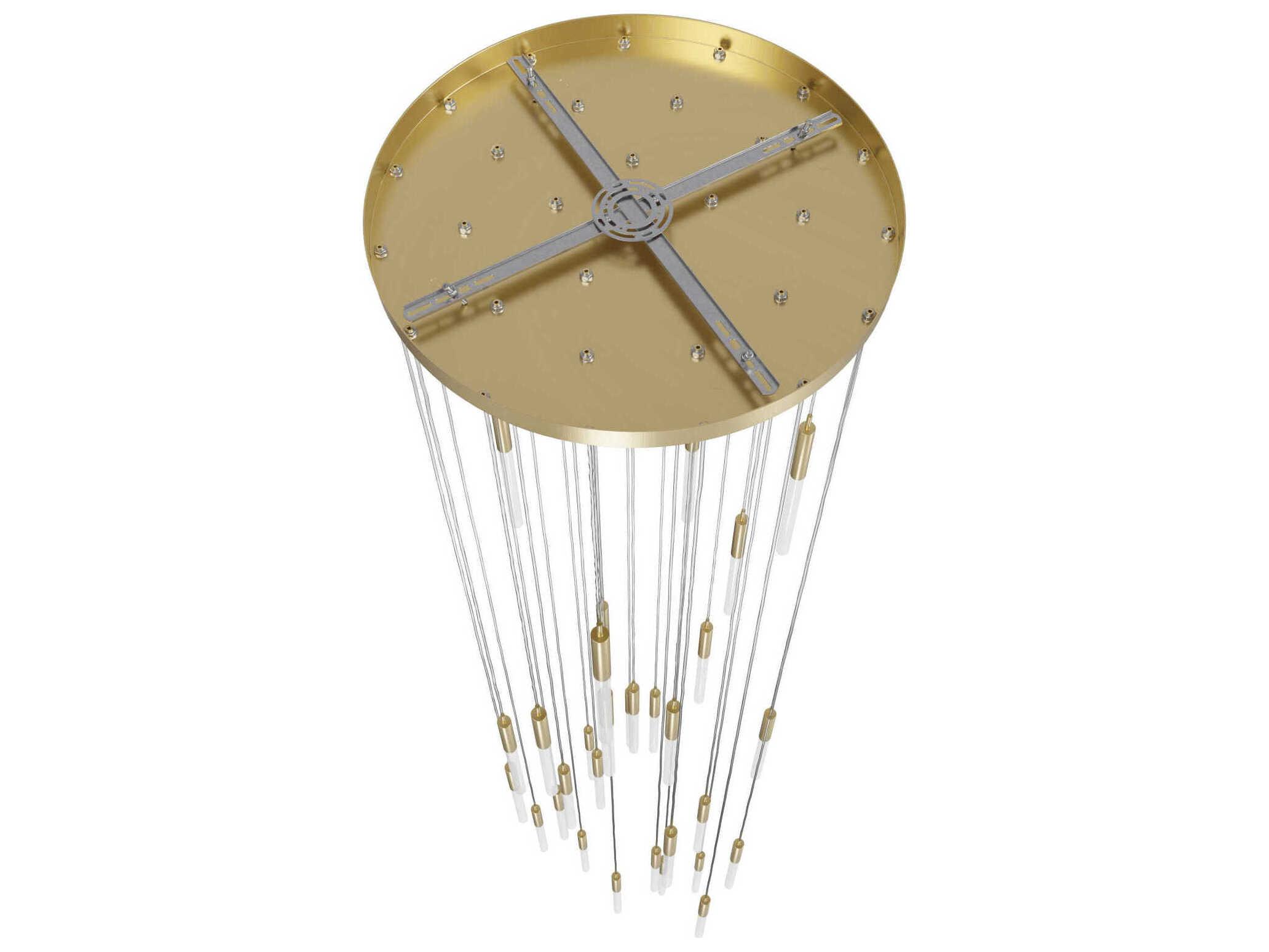 Avenue Lighting Main St 31-Light Brushed Brass Linear Pendant