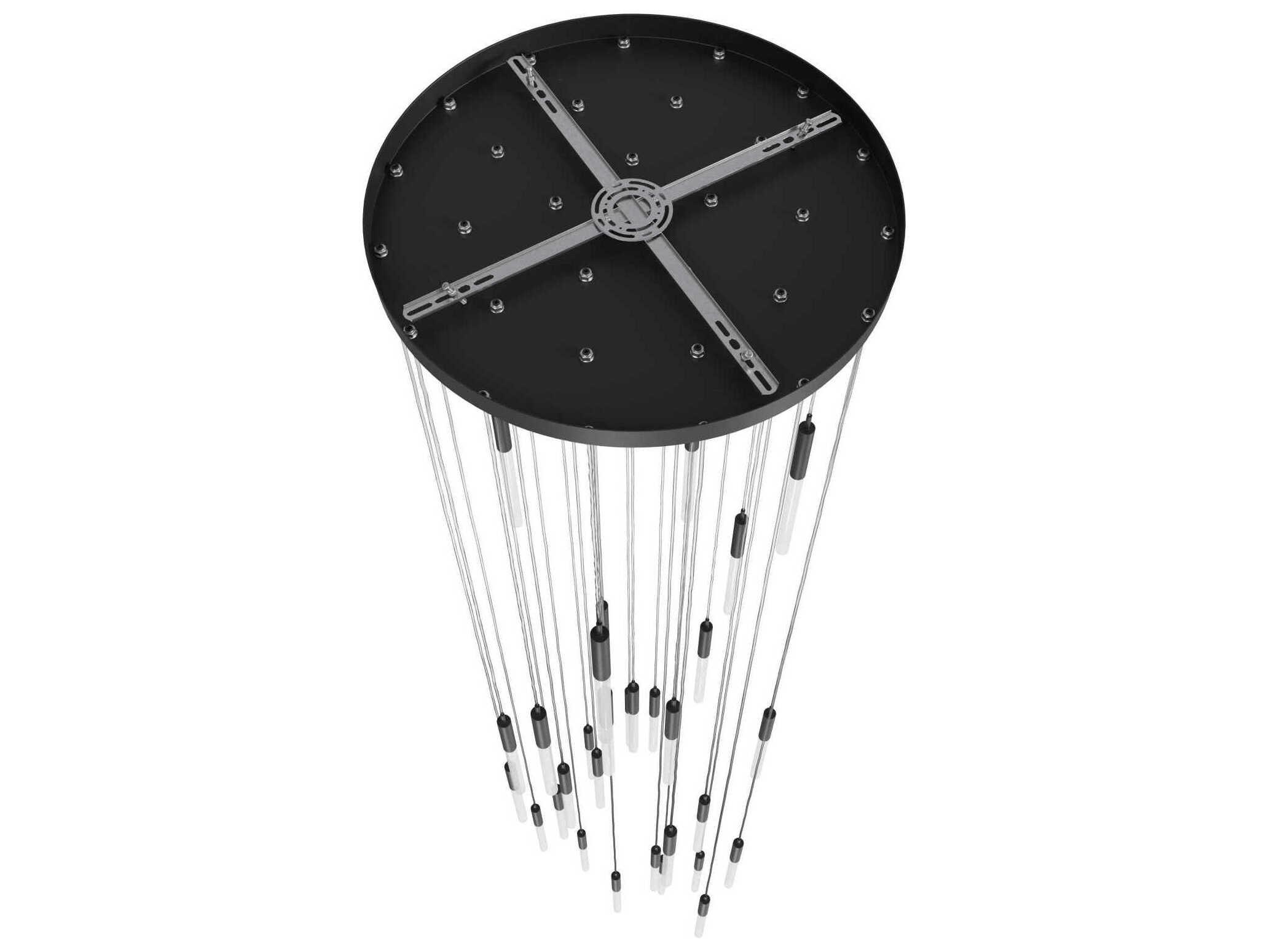 Avenue Lighting Main St 31-Light Black Linear Pendant