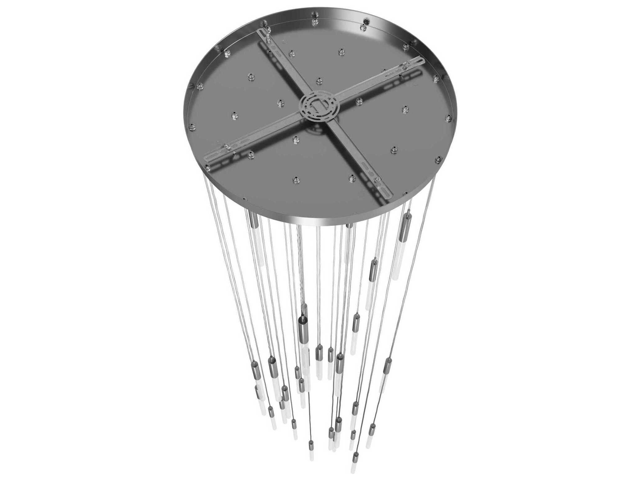 Avenue Lighting Main St 31-Light Polished Nickel Linear Pendant