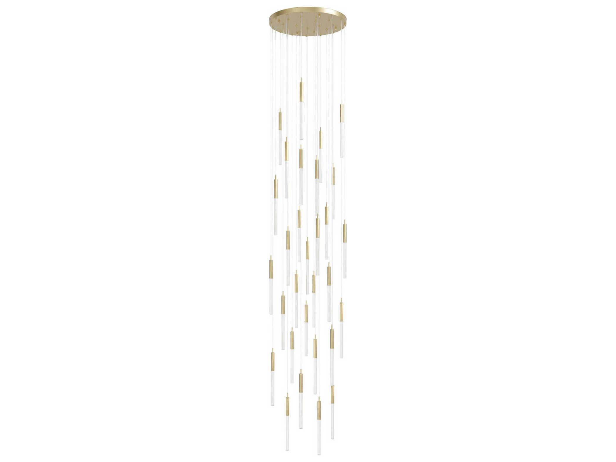 Avenue Lighting Main St 31-Light Brushed Brass Linear Pendant