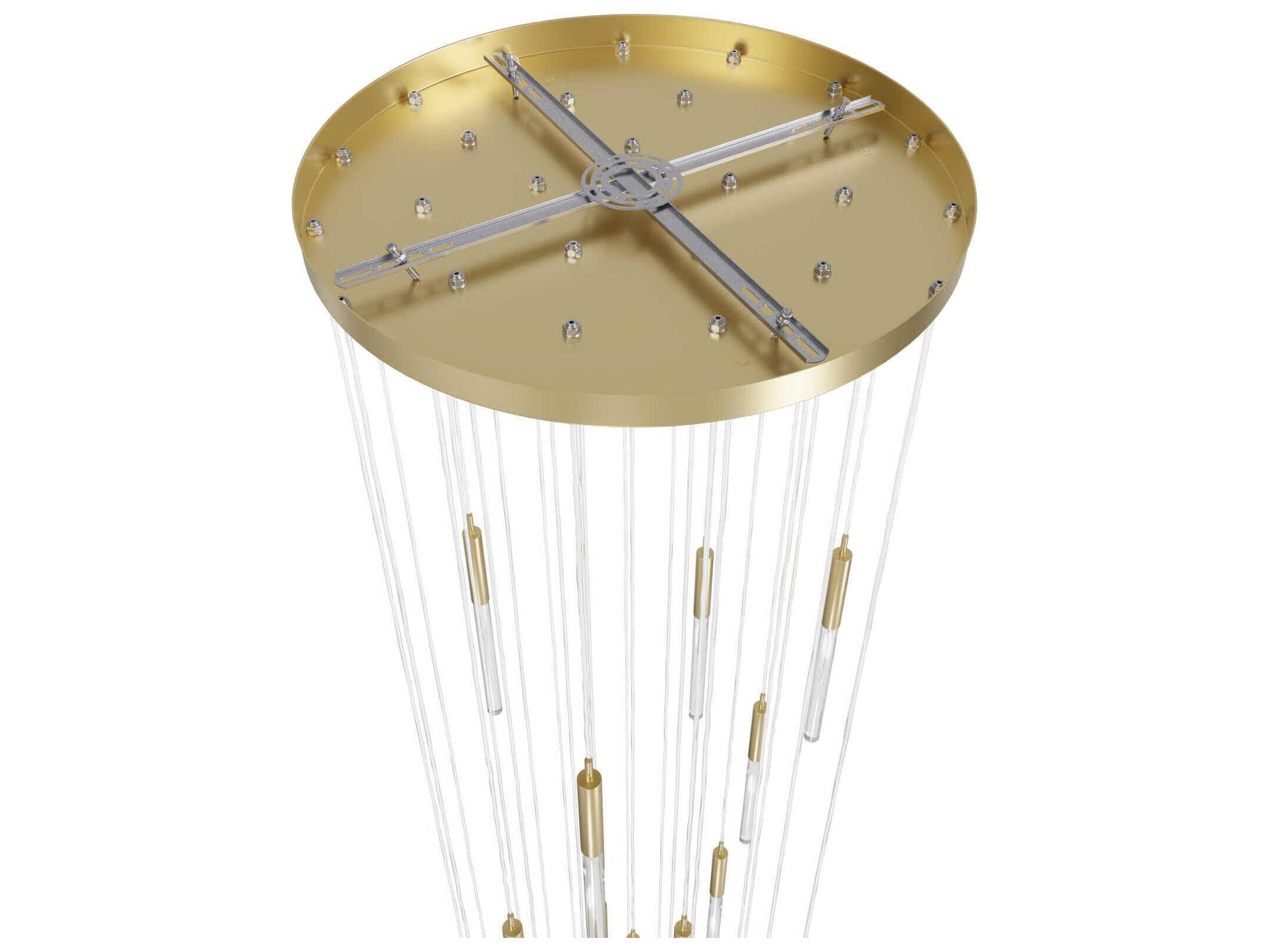 Avenue Lighting Main St 31-Light Brushed Brass Linear Pendant