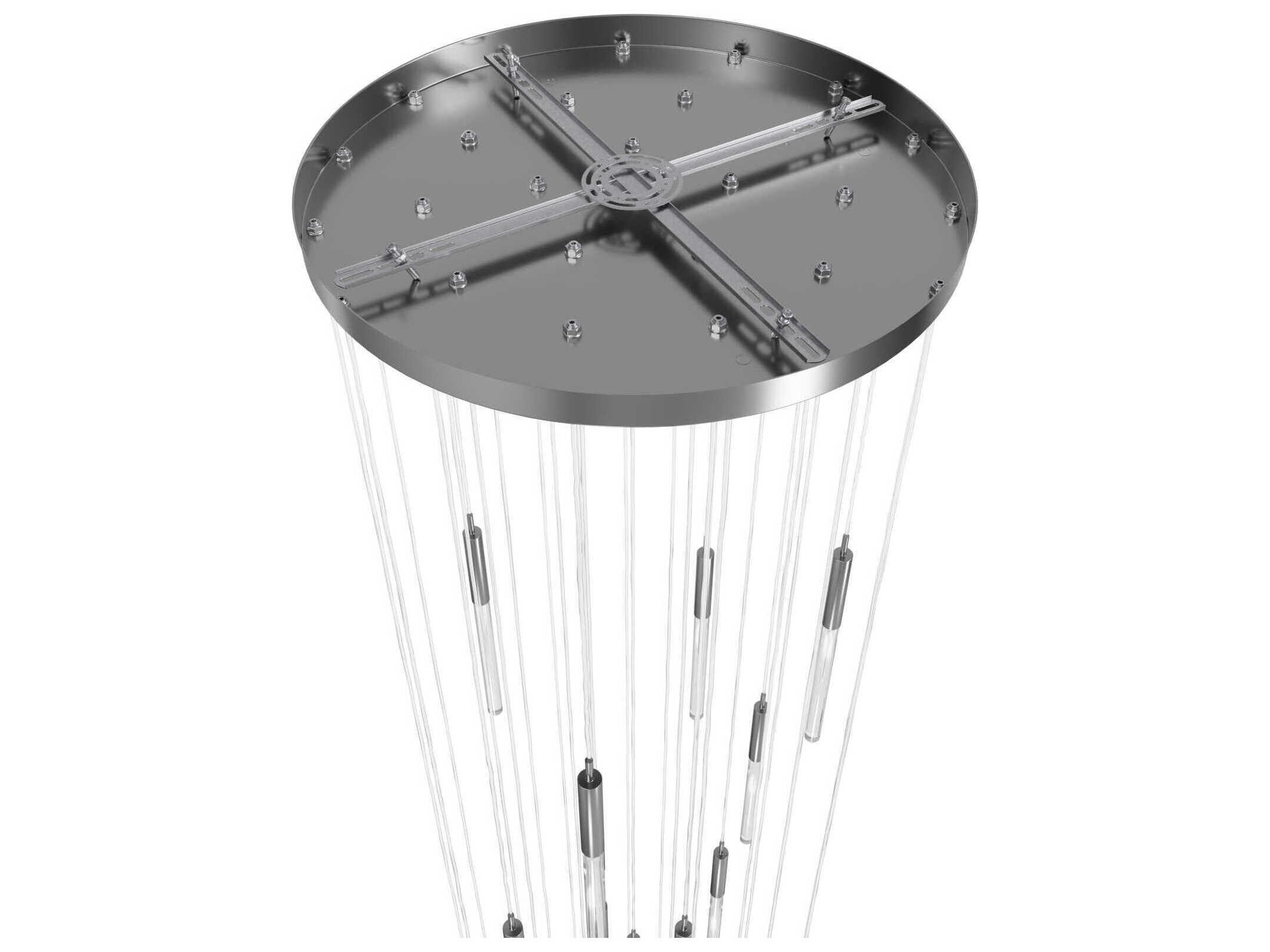 Avenue Lighting Main St 31-Light Polished Nickel Linear Pendant