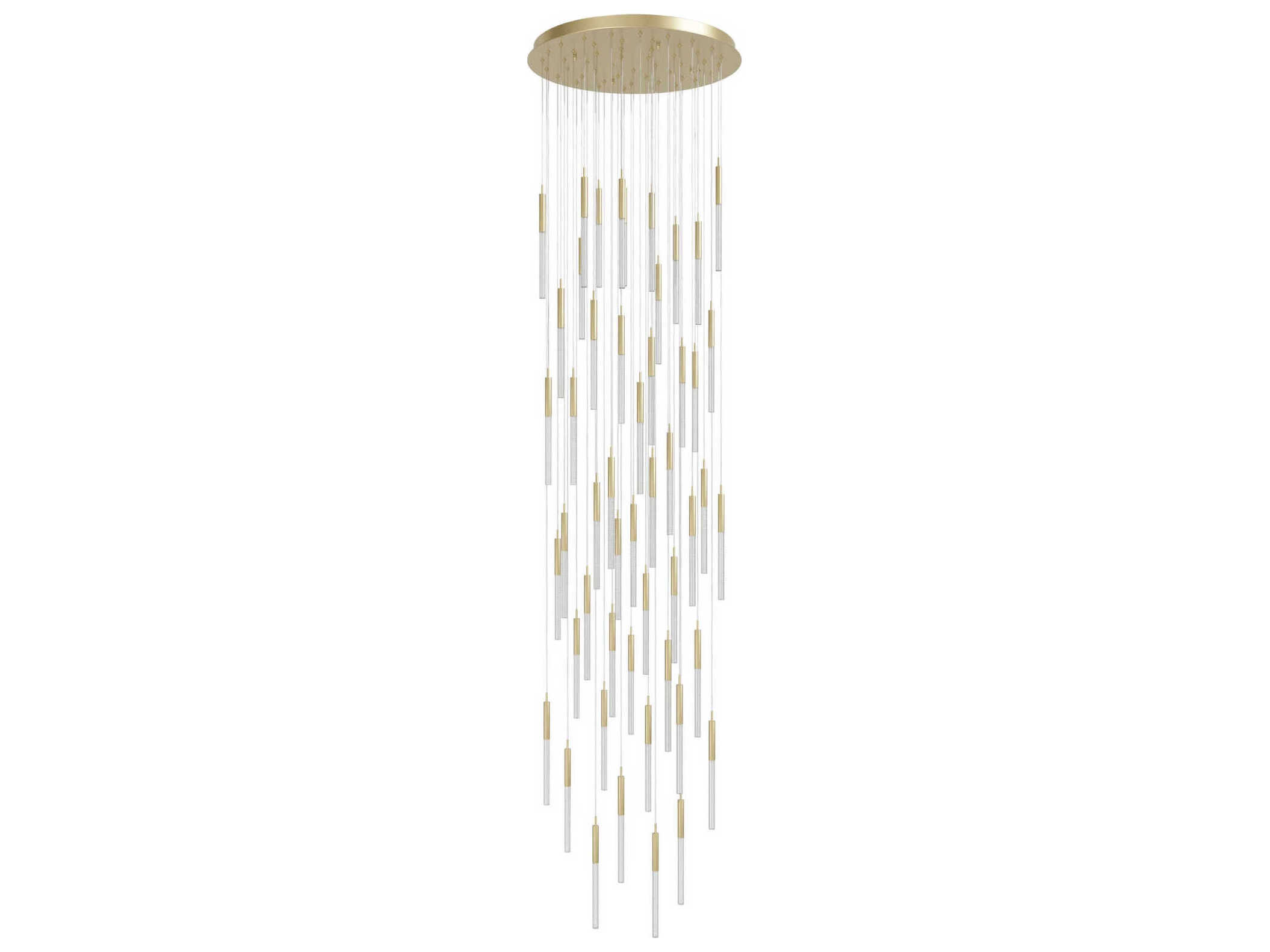 Avenue Lighting Main St 51-Light Brushed Brass Linear Pendant
