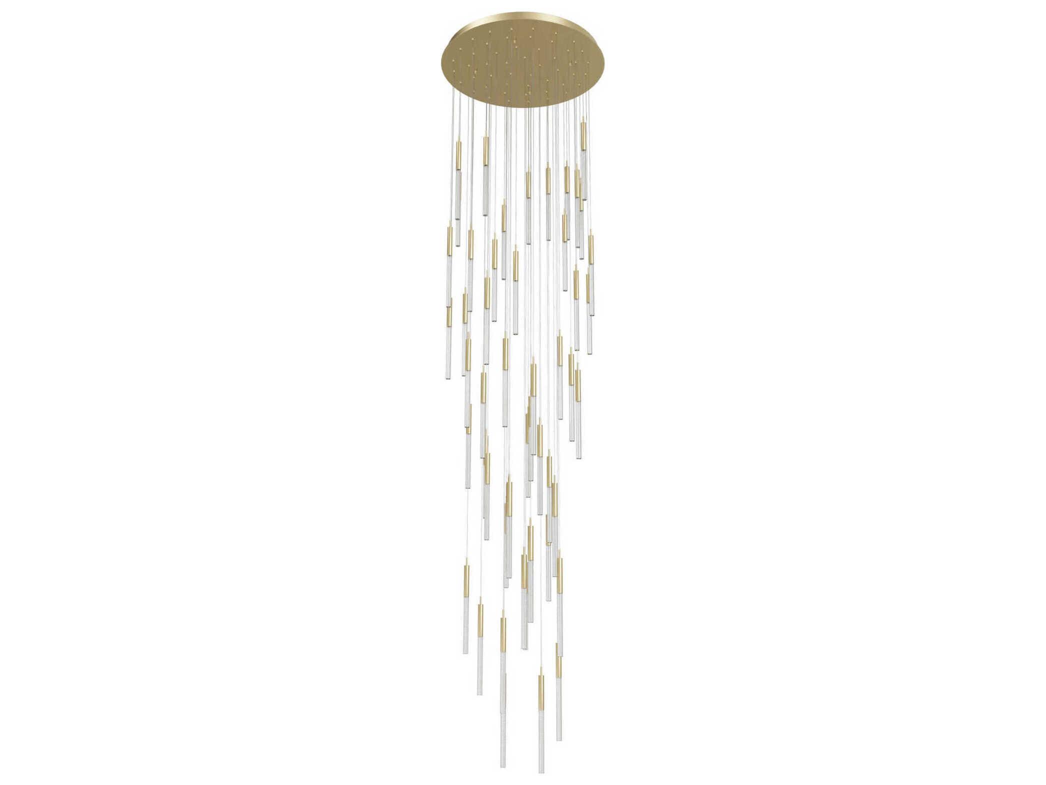 Avenue Lighting Main St 51-Light Brushed Brass Linear Pendant