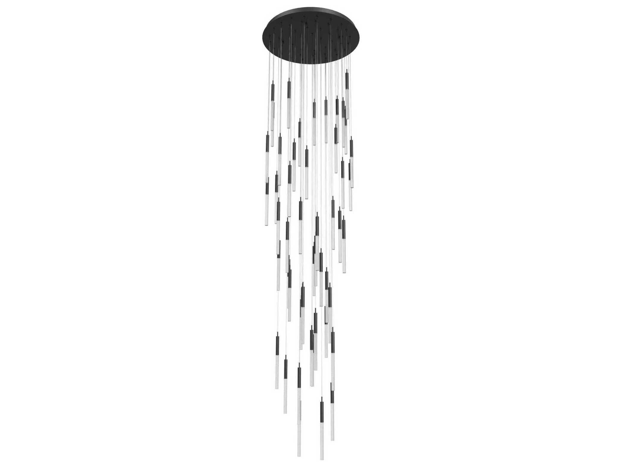 Avenue Lighting Main St 51-Light Black Pendant