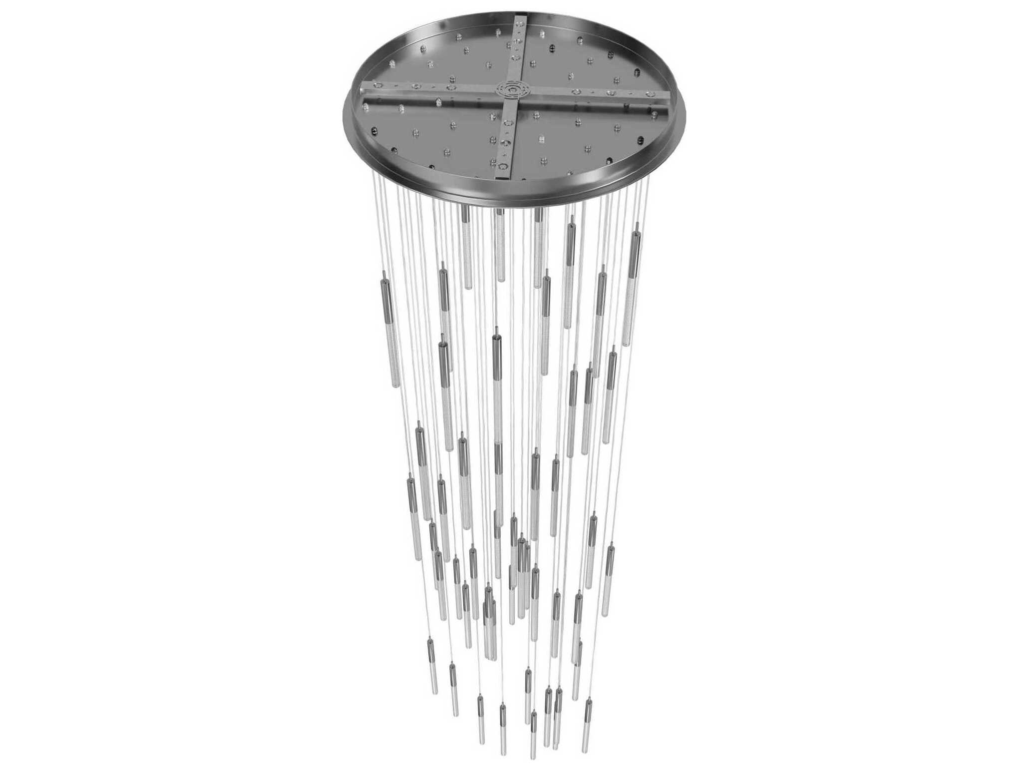 Avenue Lighting Main St 51-Light Polished Nickel Linear Pendant