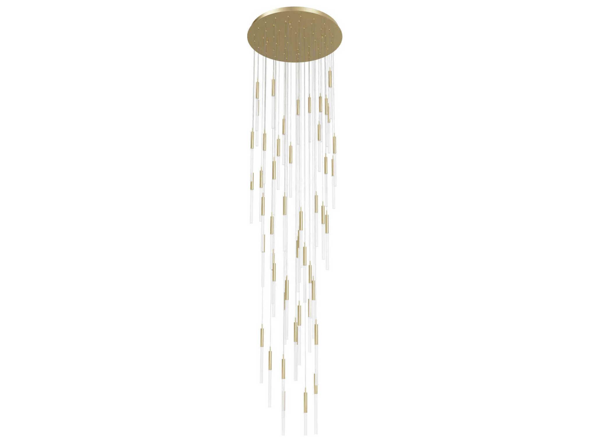 Avenue Lighting Main St 51-Light Brushed Brass Linear Pendant