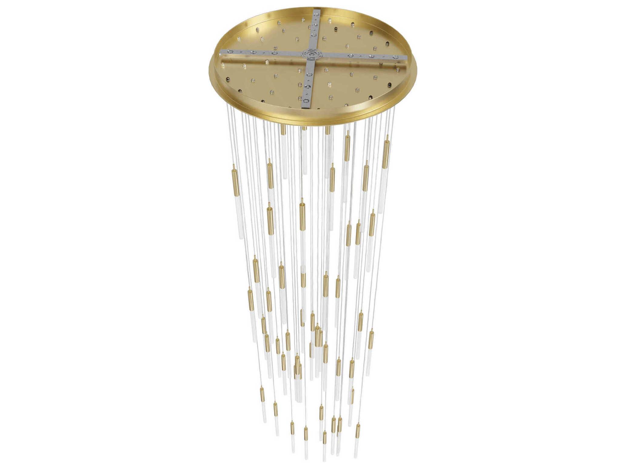 Avenue Lighting Main St 51-Light Brushed Brass Linear Pendant