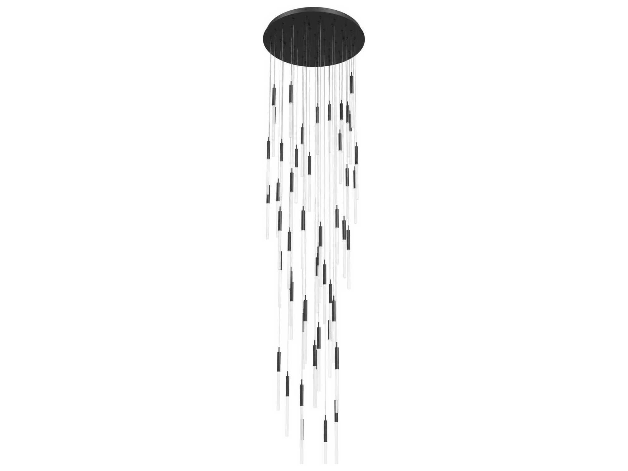 Avenue Lighting Main St 31-Light Black Pendant