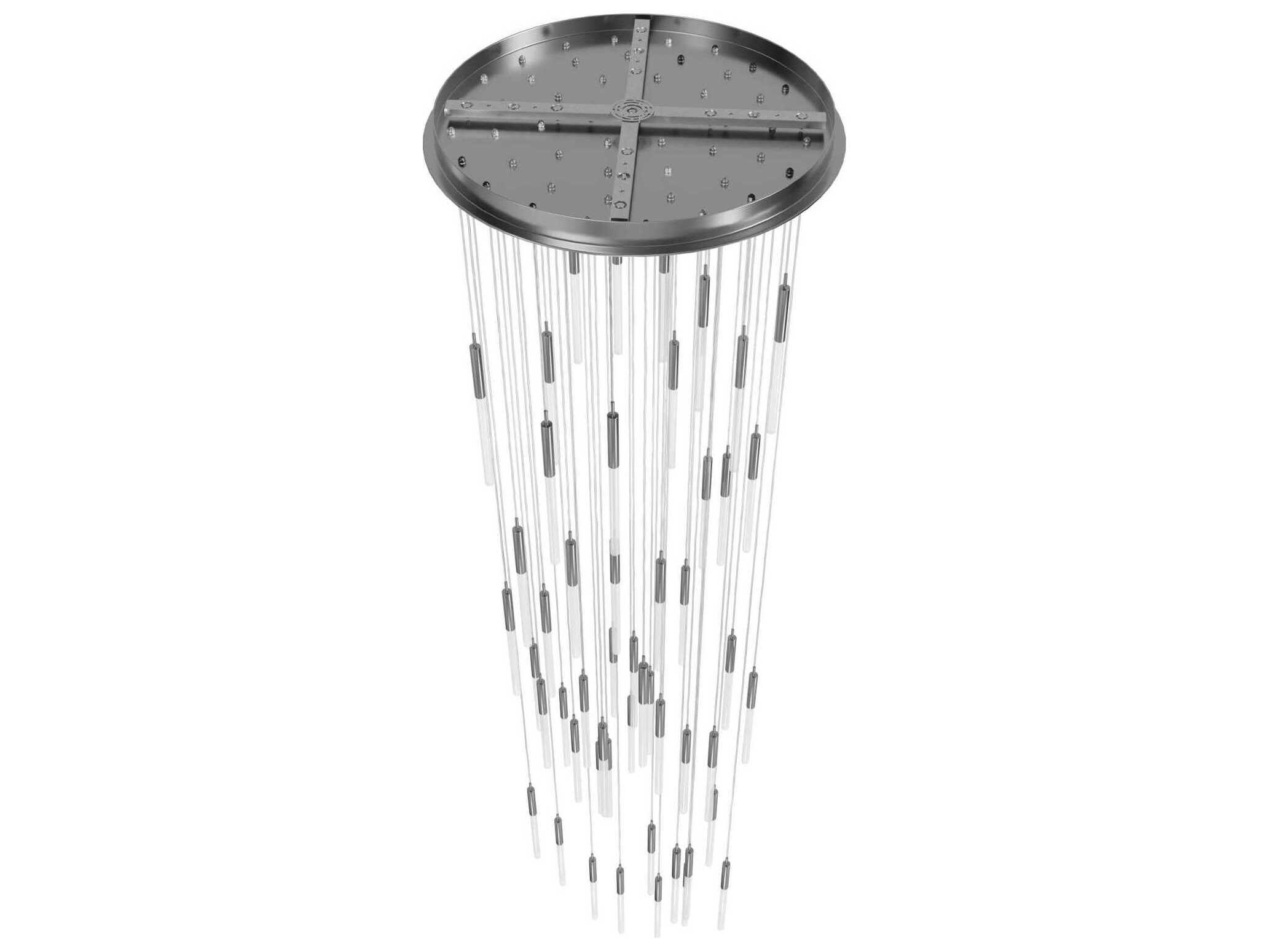 Avenue Lighting Main St 51-Light Polished Nickel Linear Pendant