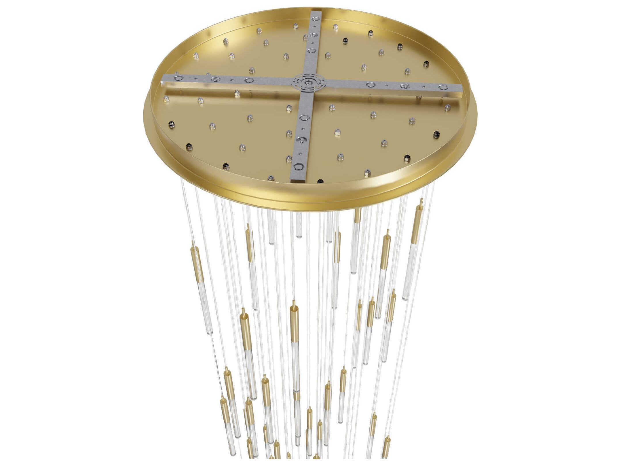 Avenue Lighting Main St 51-Light Brushed Brass Linear Pendant
