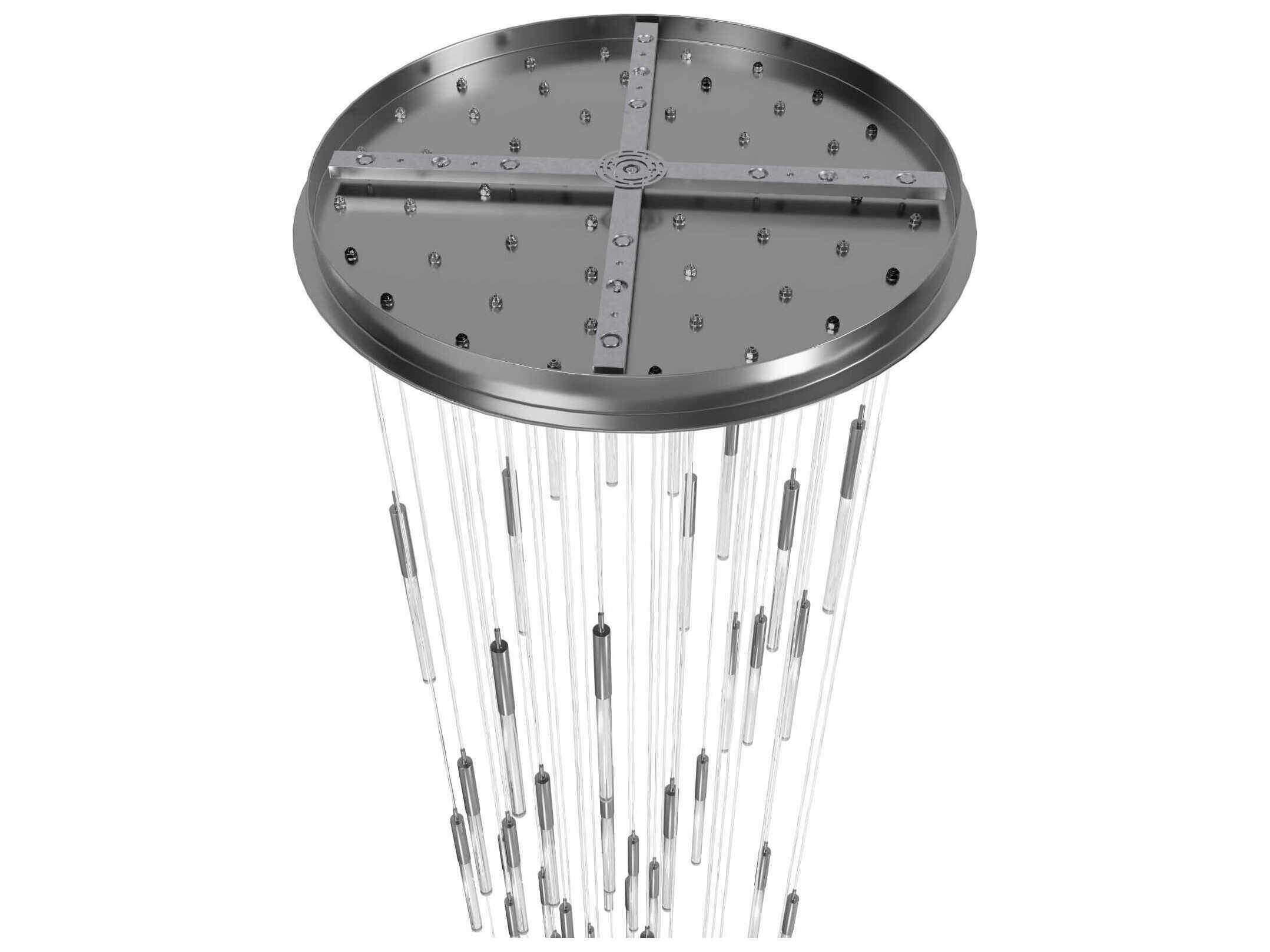 Avenue Lighting Main St 51-Light Polished Nickel Linear Pendant