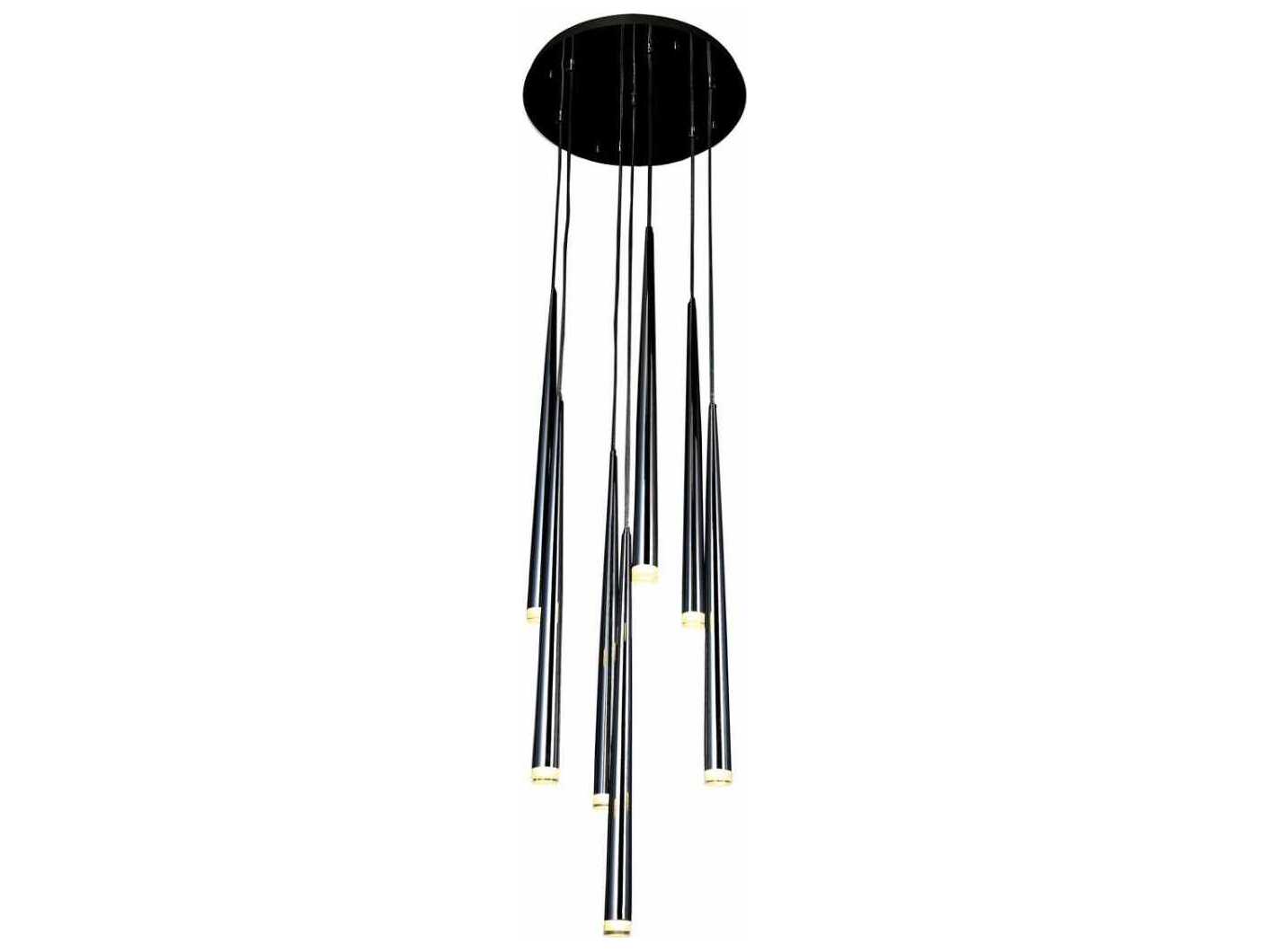 Avenue Lighting Highland Ave 7-Light Black Mini Pendant