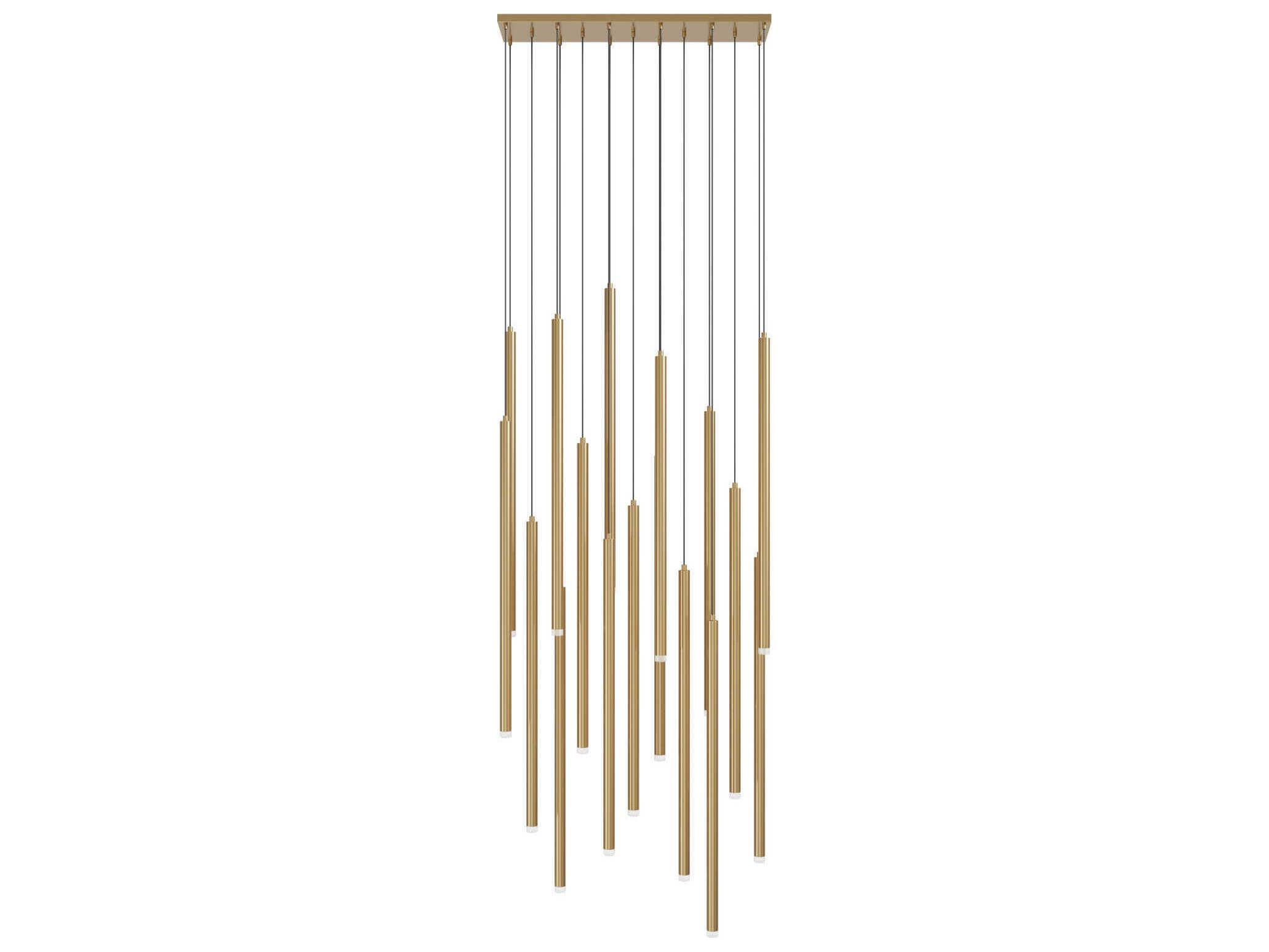 Avenue Lighting Filmore Ave 17-Light Aged Brass Linear Island Pendant