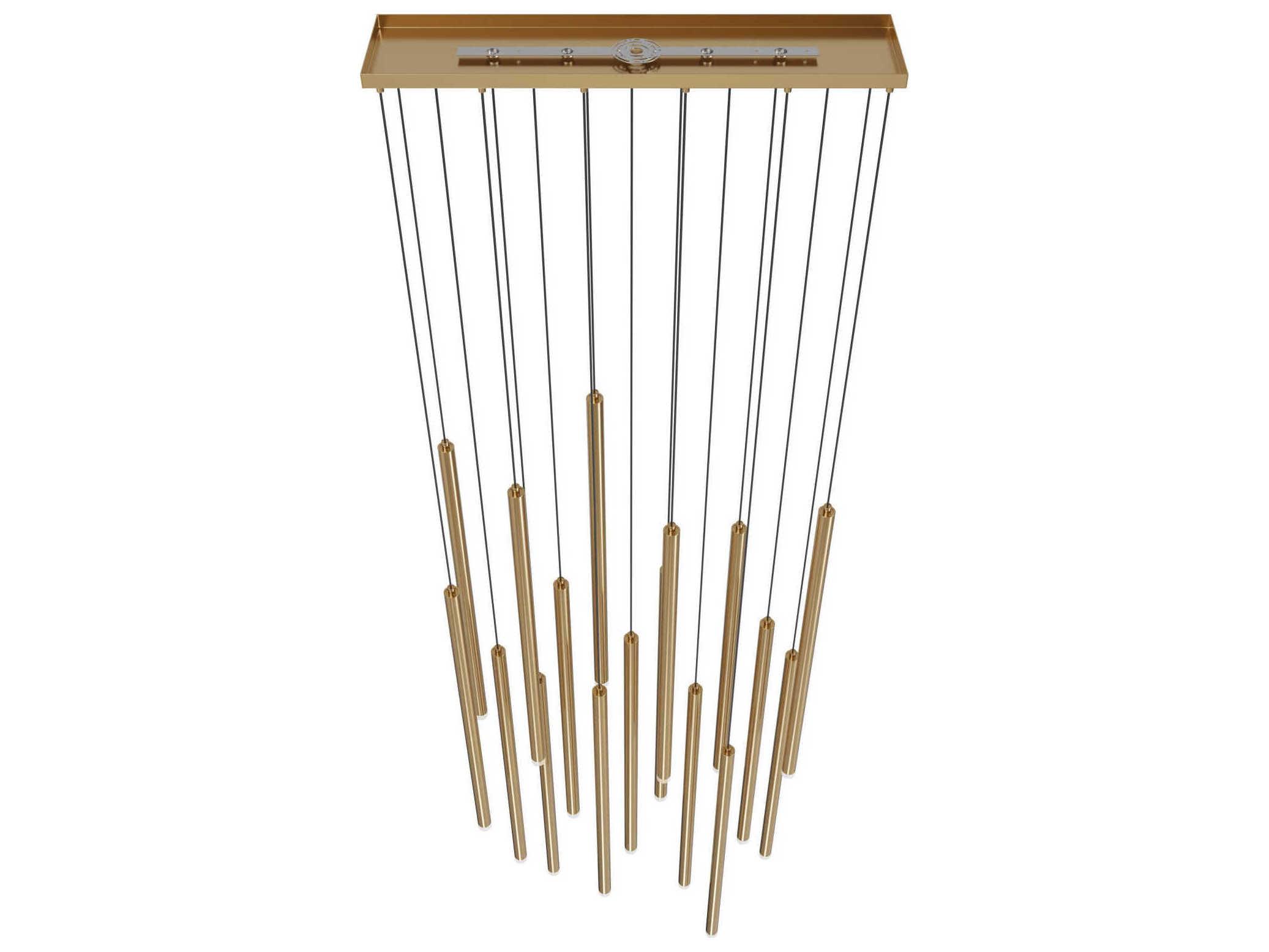 Avenue Lighting Filmore Ave 17-Light Aged Brass Linear Island Pendant
