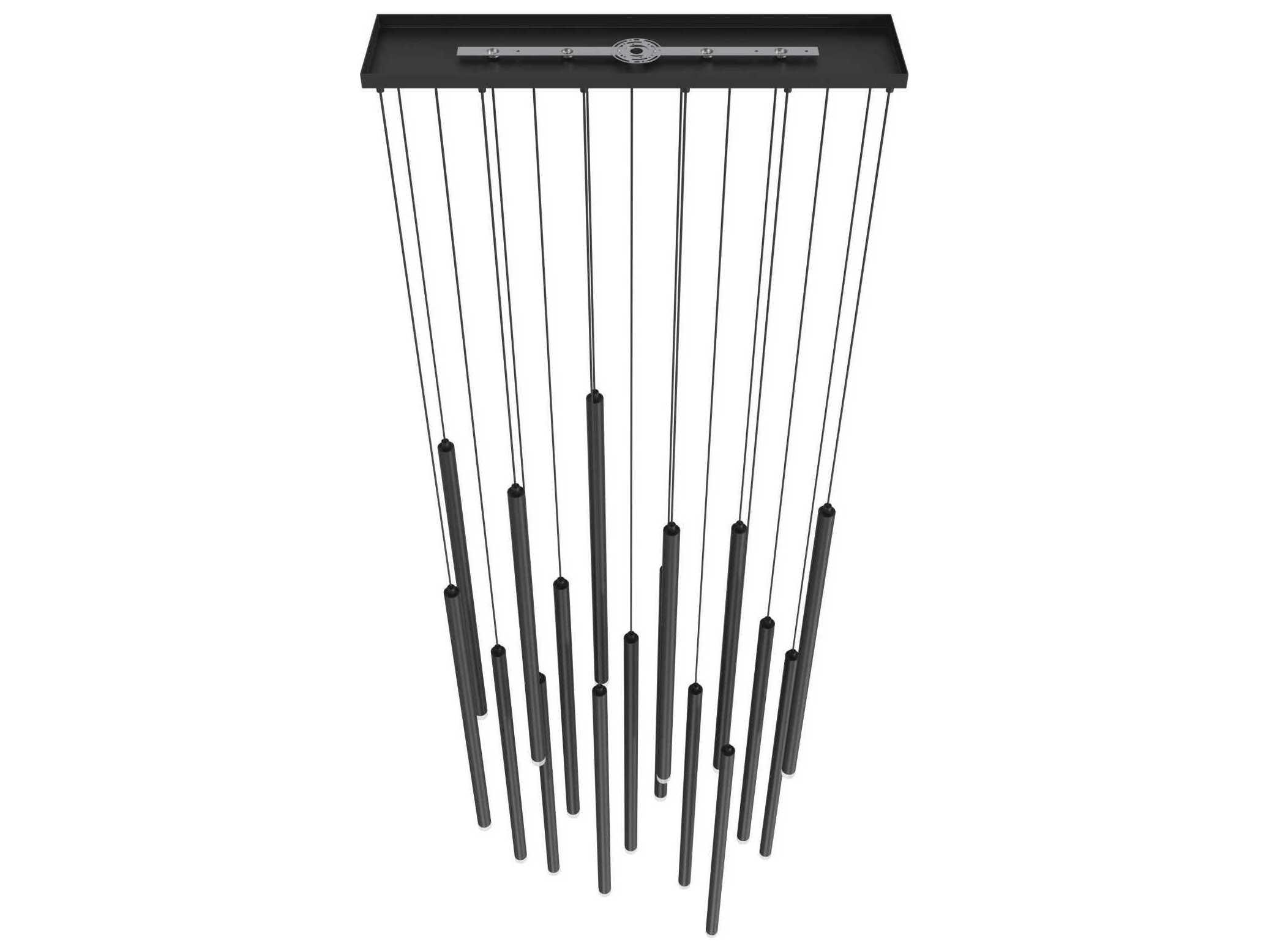 Avenue Lighting Filmore Ave 17-Light Black Linear Island Pendant