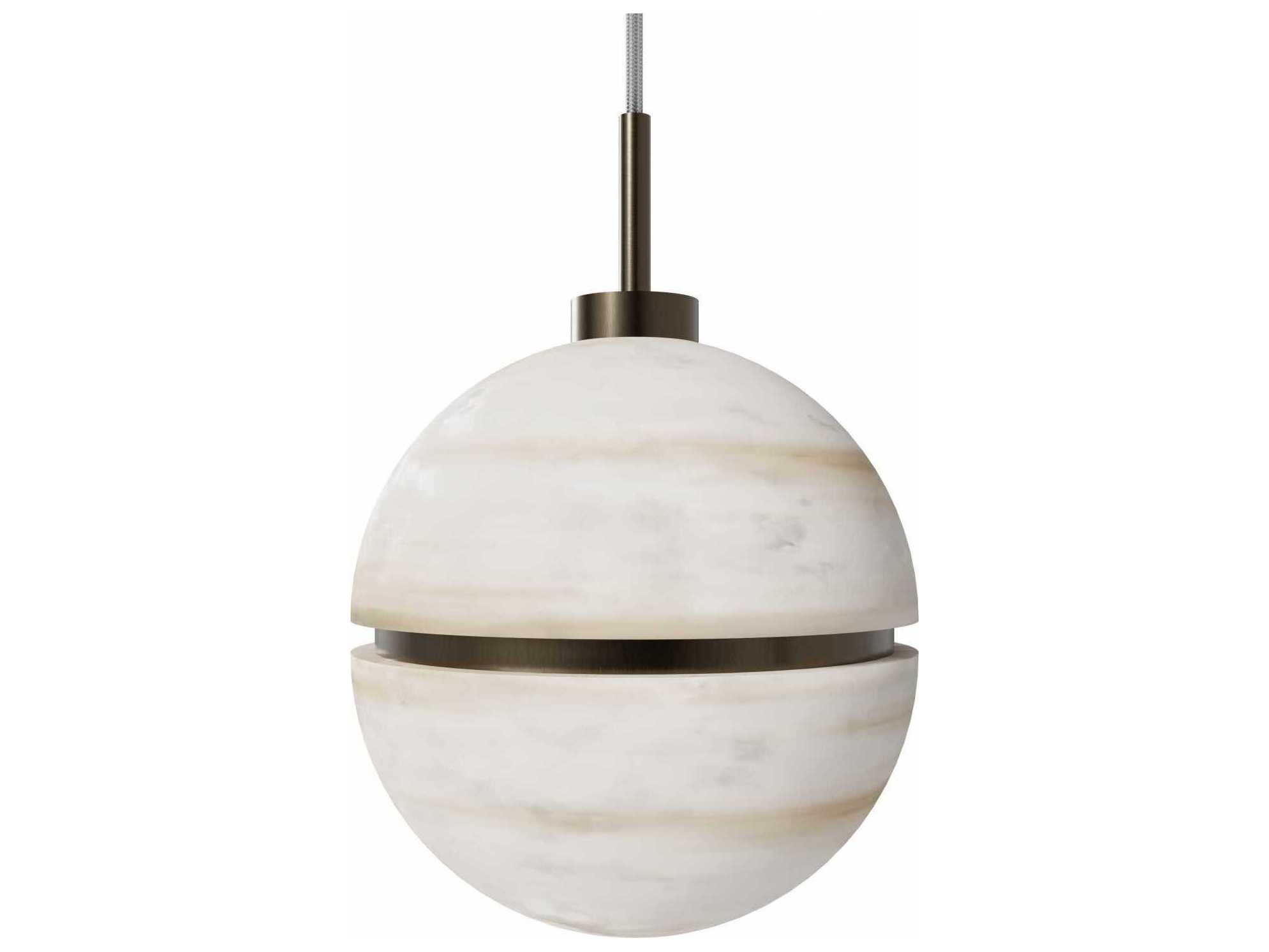 Avenue Lighting Sedona 1-Light Aged Brass Globe Mini Pendant