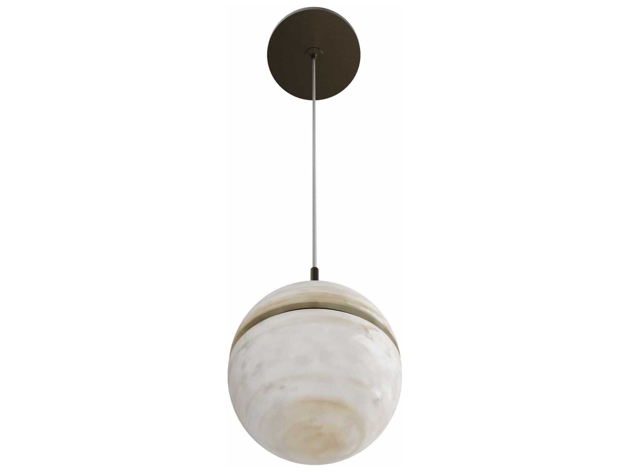 Avenue Lighting Sedona 1-Light Aged Brass Globe Mini Pendant