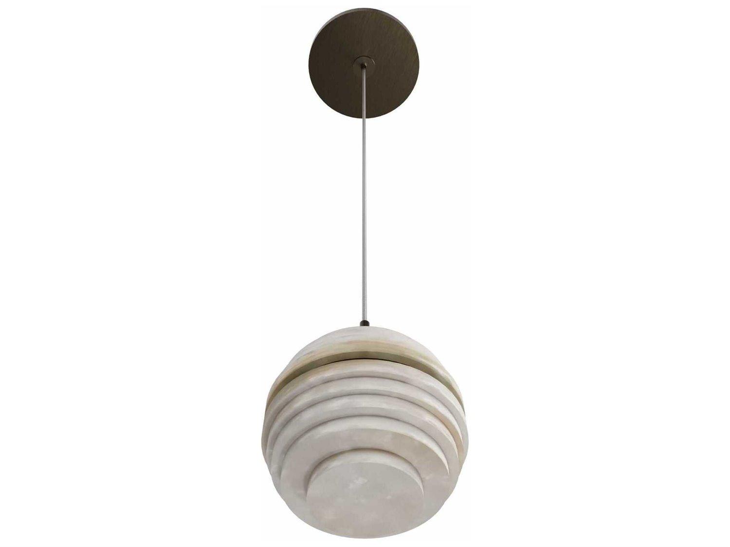 Avenue Lighting Sedona 1-Light Aged Brass Globe Mini Pendant