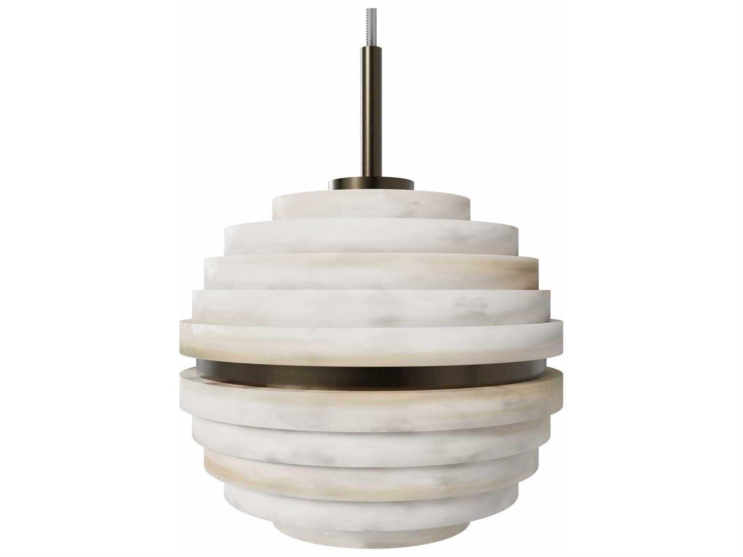 Avenue Lighting Sedona 1-Light Aged Brass Globe Mini Pendant