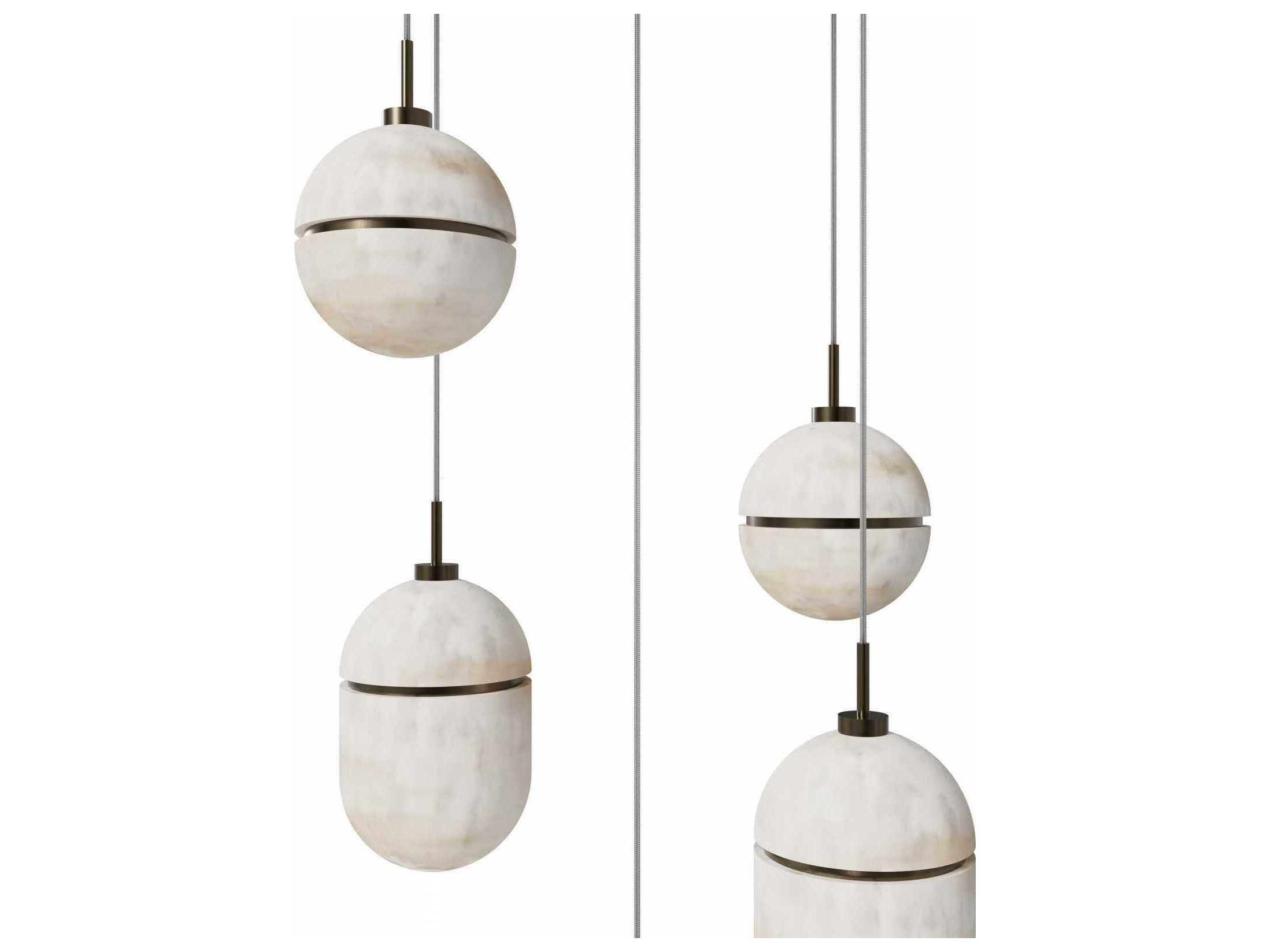 Avenue Lighting Sedona 5-Light Aged Brass Globe Pendant