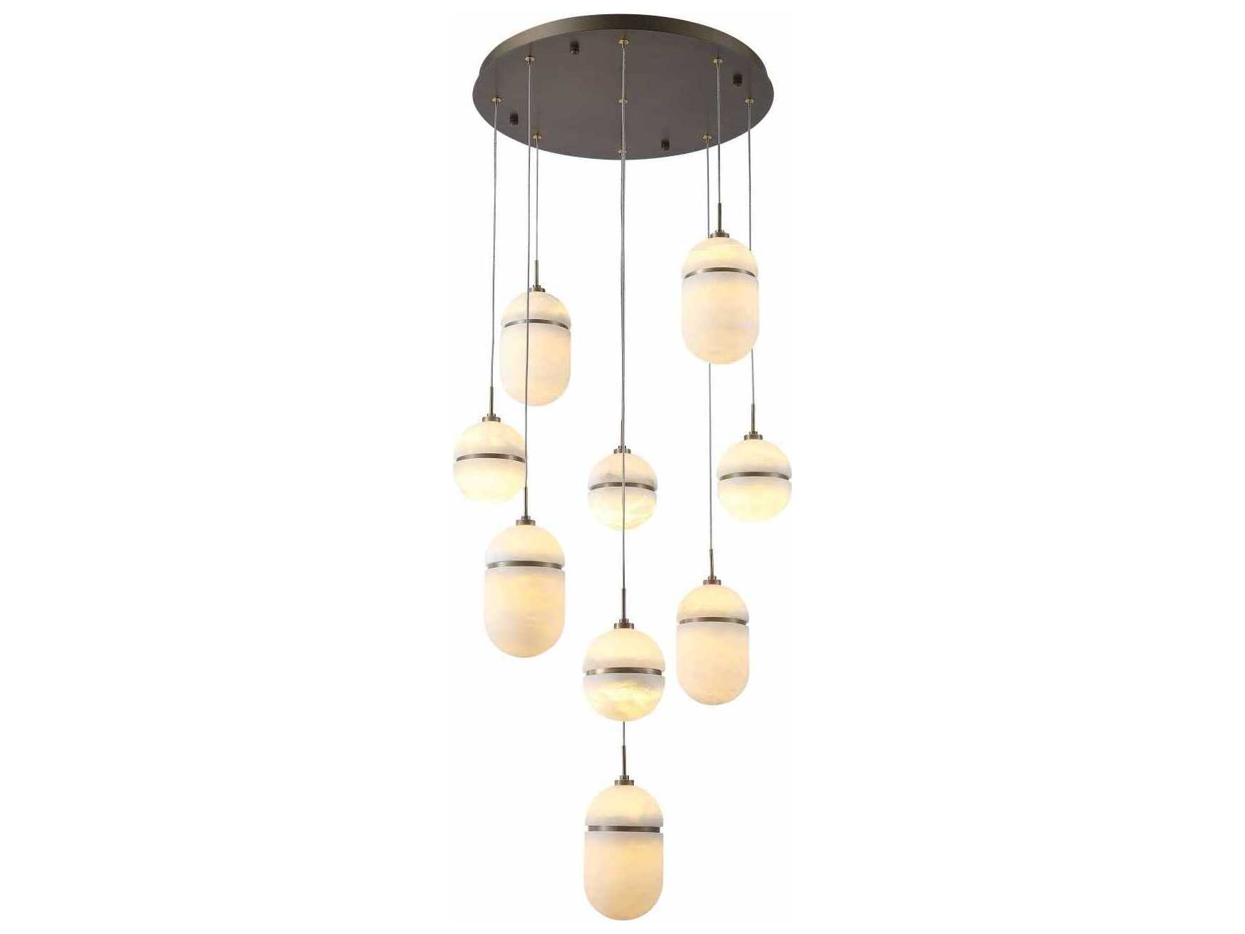 Avenue Lighting Sedona 9-Light Aged Brass Pendant