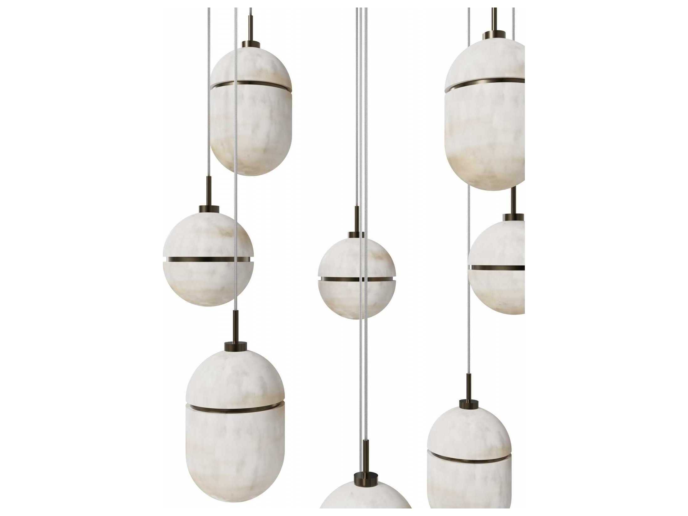 Avenue Lighting Sedona 9-Light Aged Brass Pendant