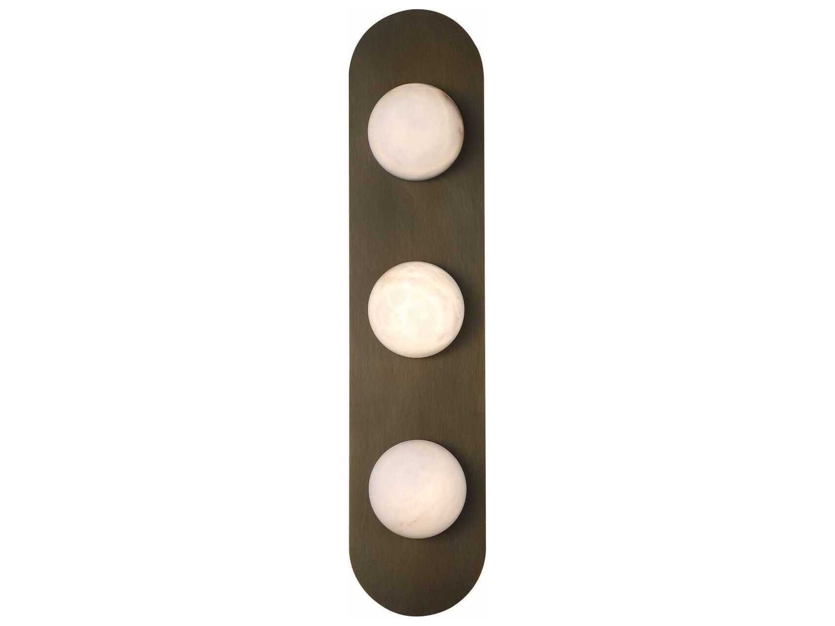 Avenue Lighting Sedona 3-Light Aged Brass Wall Sconce