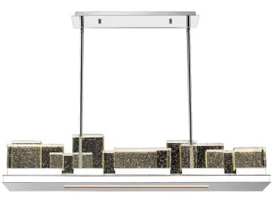 Avenue Lighting The Original Glacier Polished Nickel Linear Island Pendant