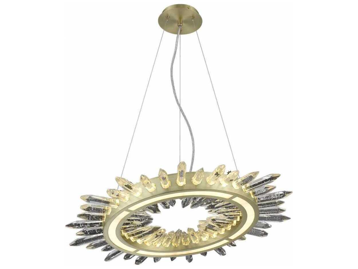 Avenue Lighting Aspen Brushed Brass Round Pendant