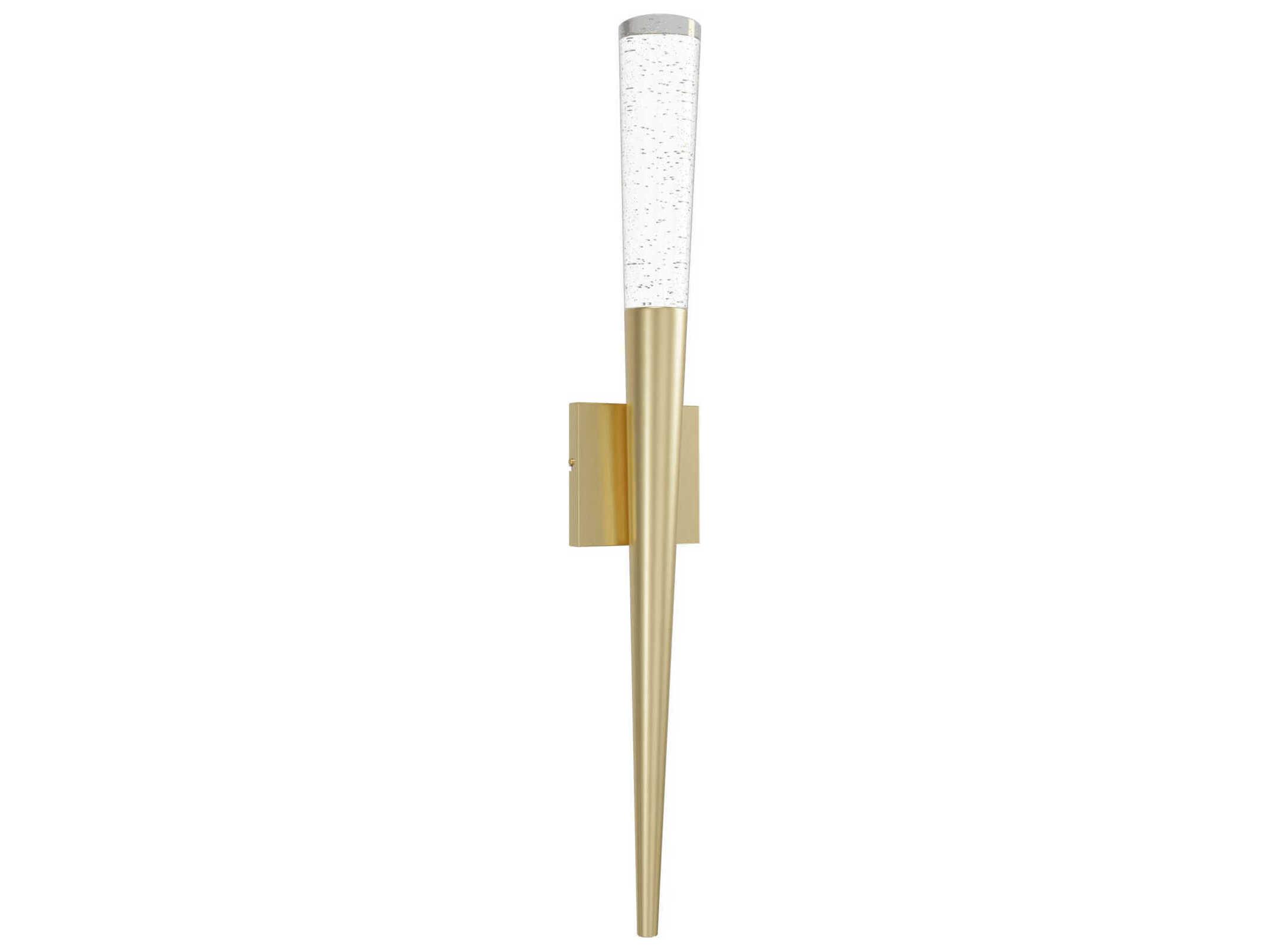 Avenue Lighting The Original Glacier 1-Light Brushed Brass Wall Sconce