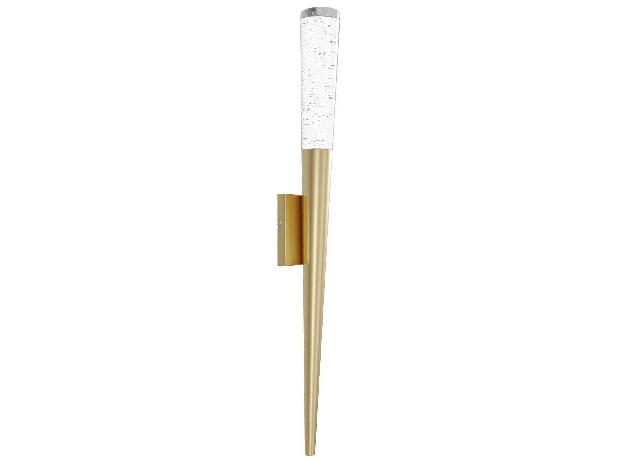 Avenue Lighting The Original Glacier 1-Light Brushed Brass Wall Sconce