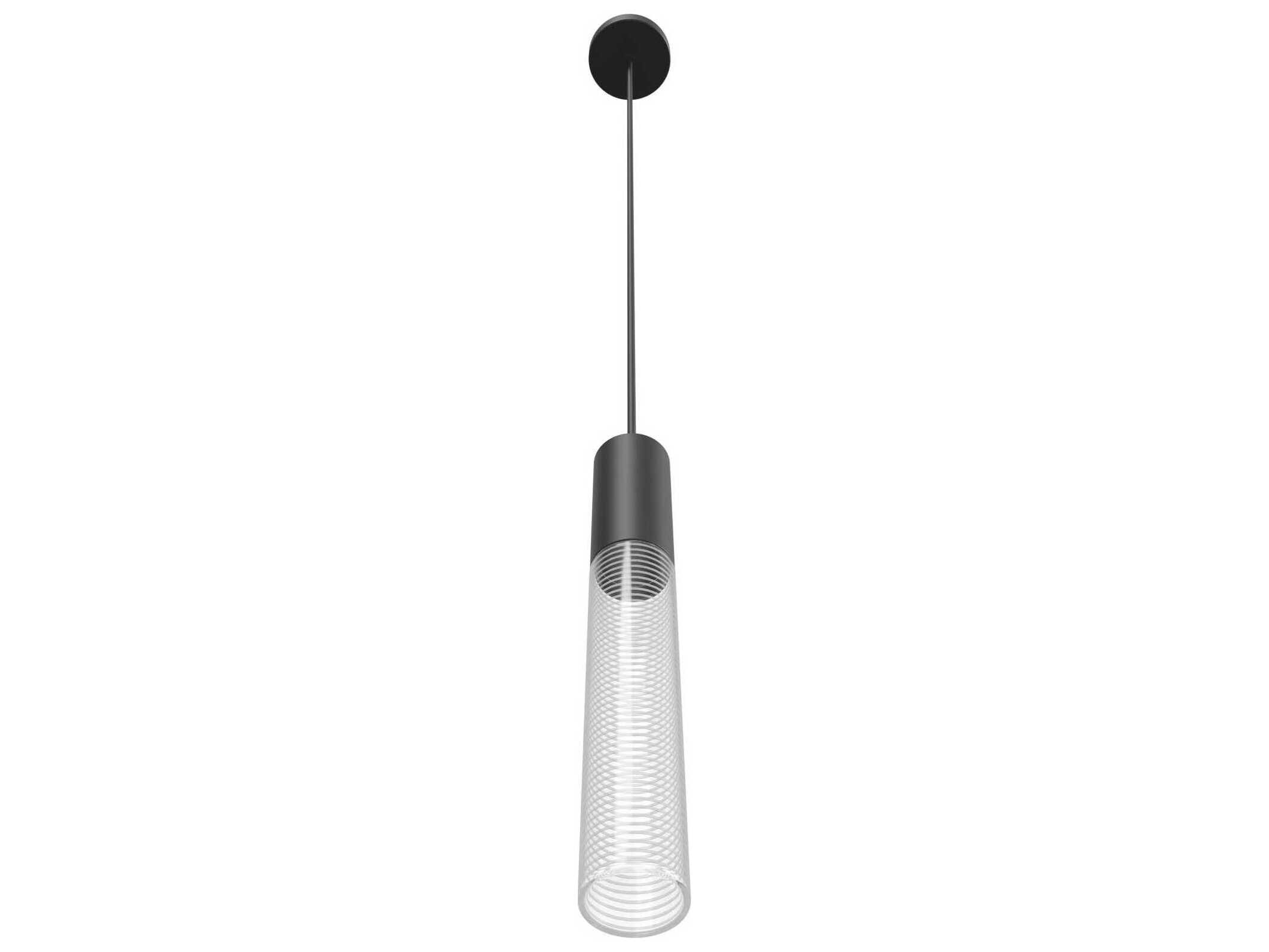 Avenue Lighting Strand 1-Light Black Cylinder Mini Pendant
