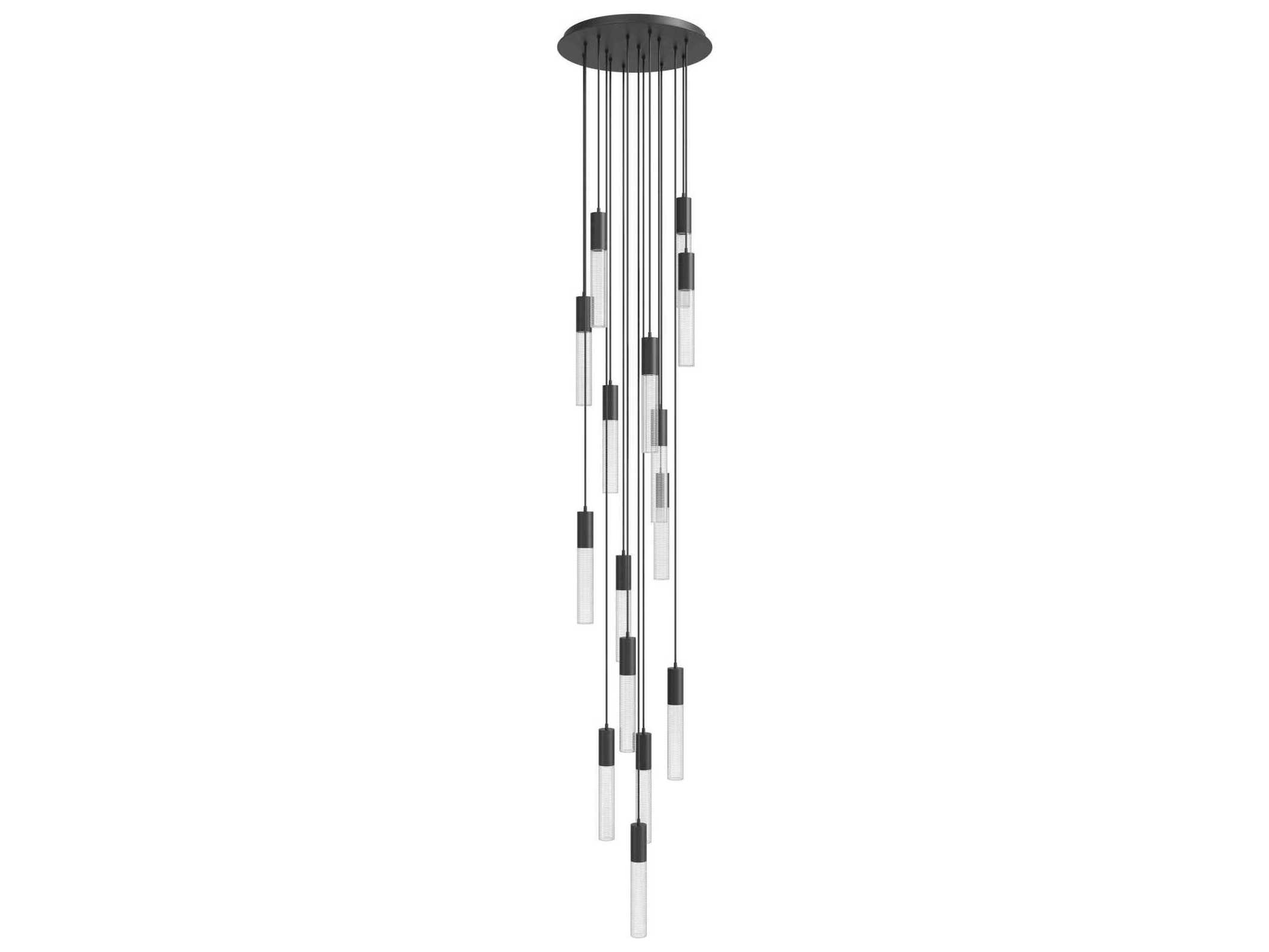 Avenue Lighting Strand 15-Light Black Linear Pendant