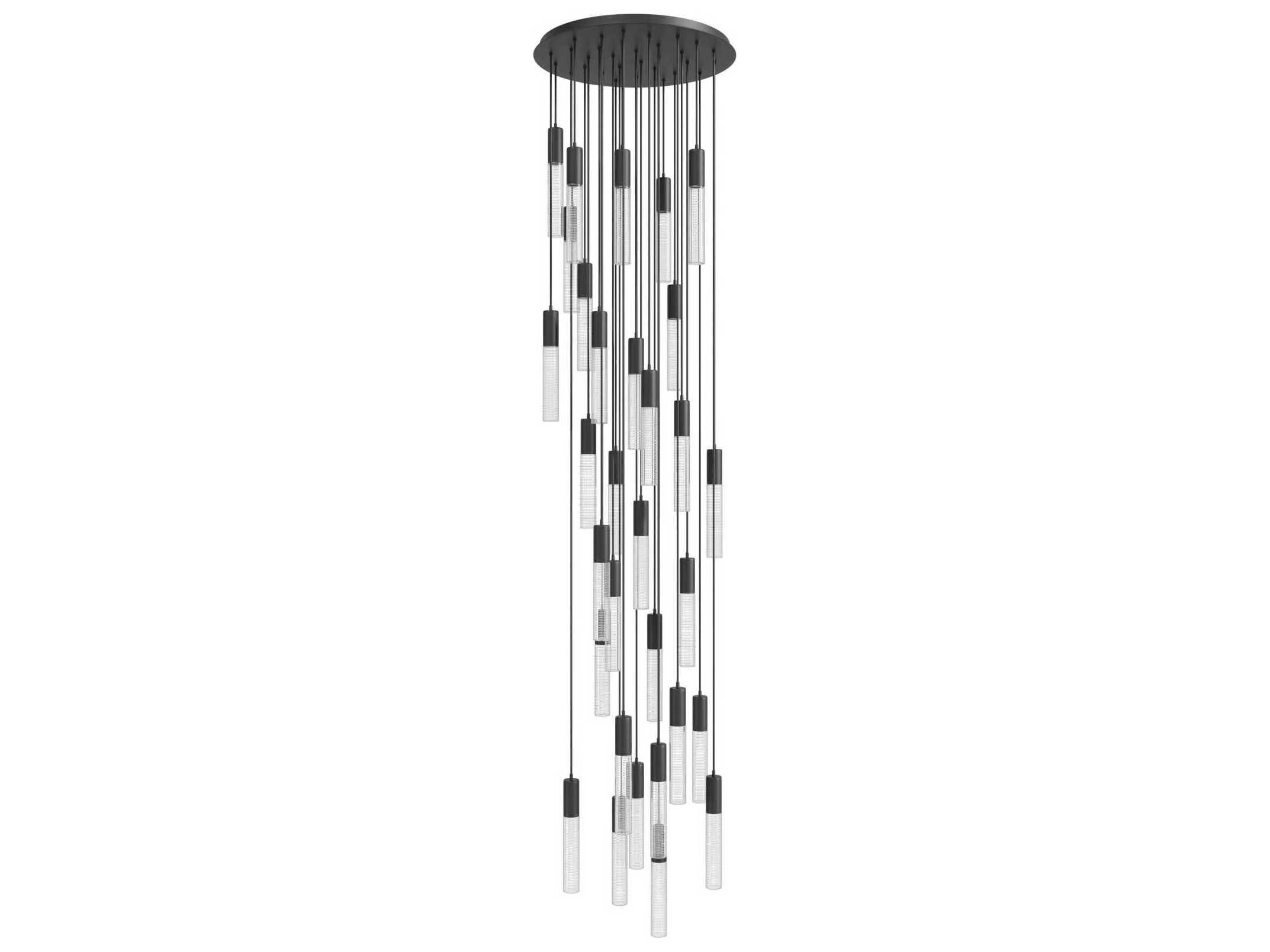 Avenue Lighting Strand 31-Light Black Linear Pendant