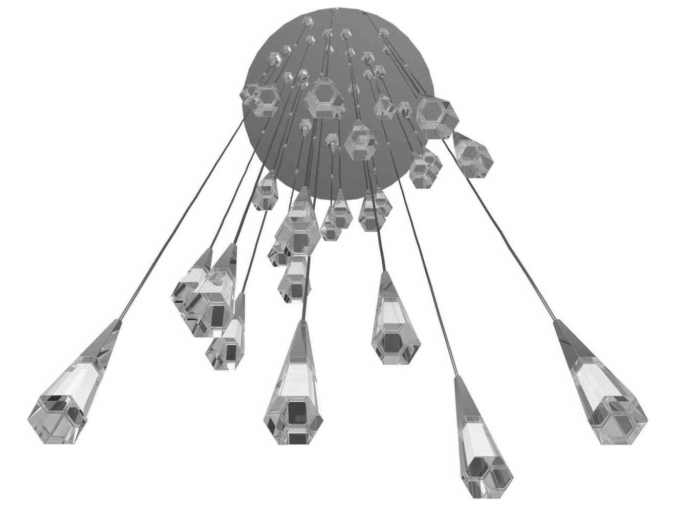 Avenue Lighting Avalon 25-Light Polished Chrome Linear Pendant