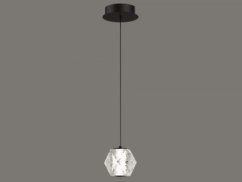 Avenue Lighting Beluga 1-Light Black Geometric Mini Pendant