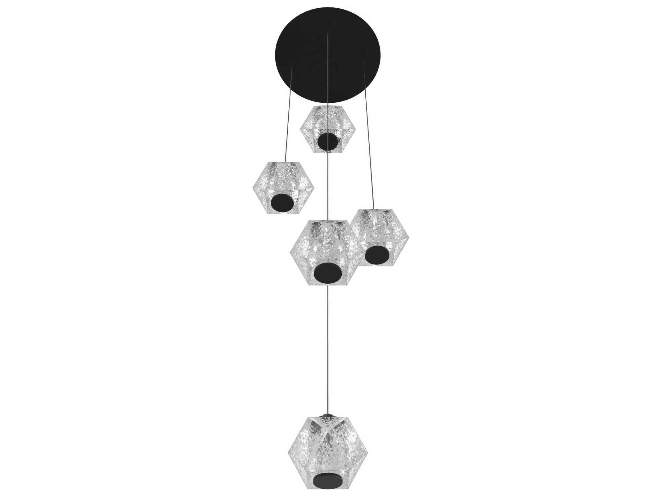 Avenue Lighting Beluga 5-Light Black Geometric Pendant