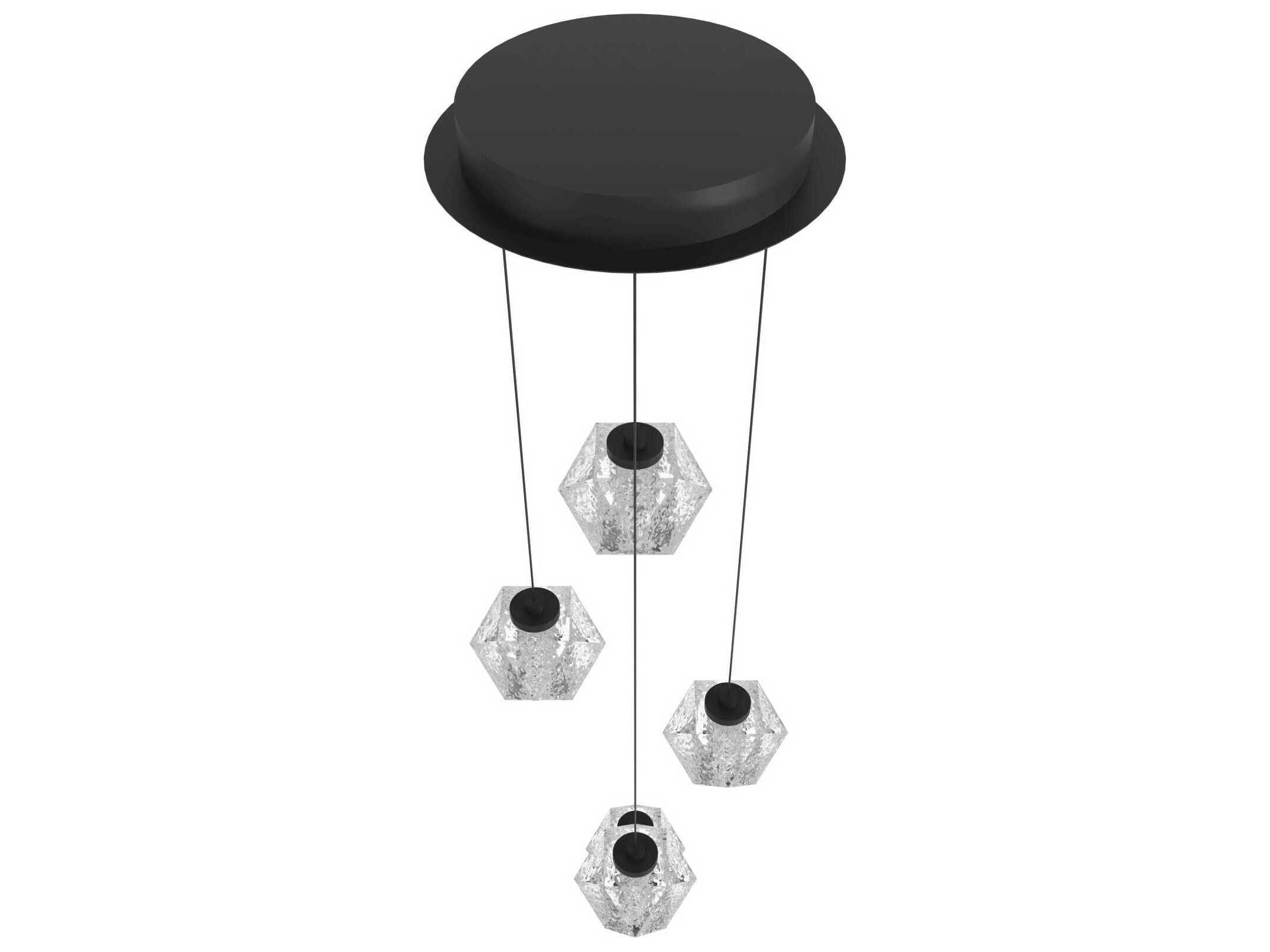 Avenue Lighting Beluga 5-Light Black Geometric Pendant