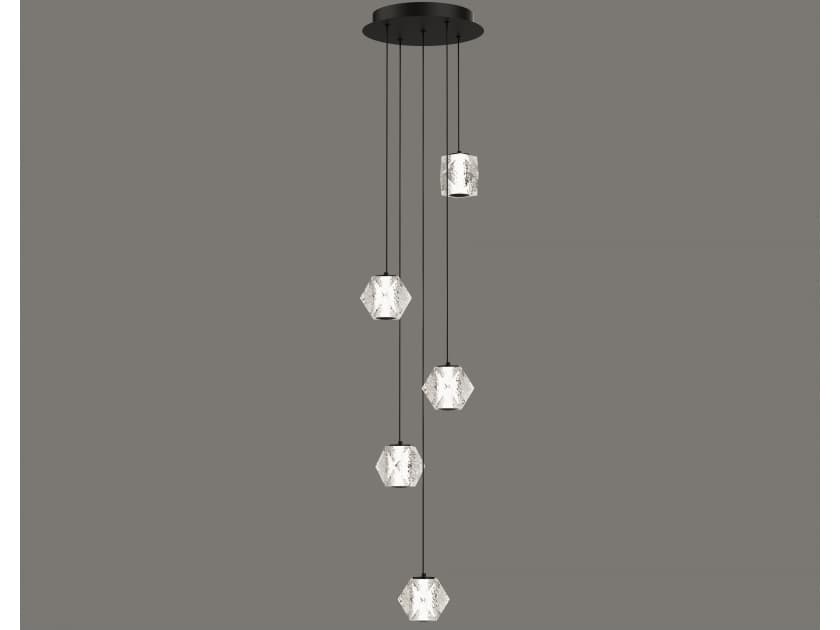 Avenue Lighting Beluga 5-Light Black Geometric Pendant