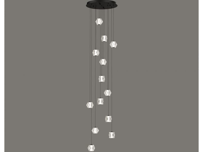 Avenue Lighting Beluga 13-Light Black Geometric Pendant