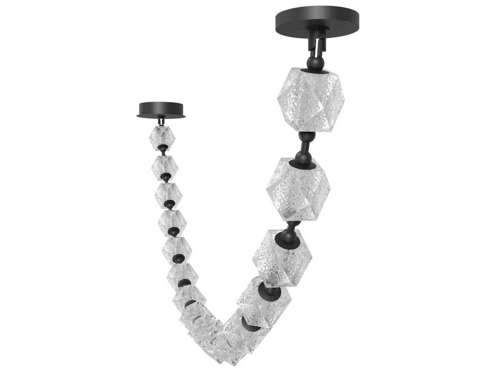 Avenue Lighting Beluga 16-Light Black Geometric Pendant