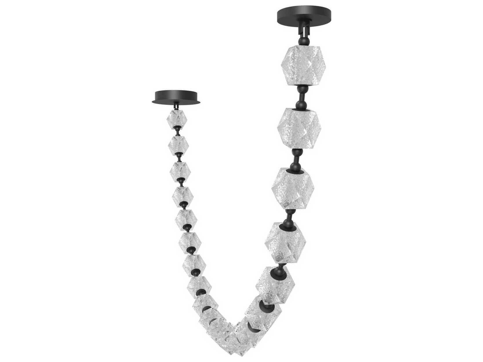 Avenue Lighting Beluga 20-Light Black Geometric Pendant