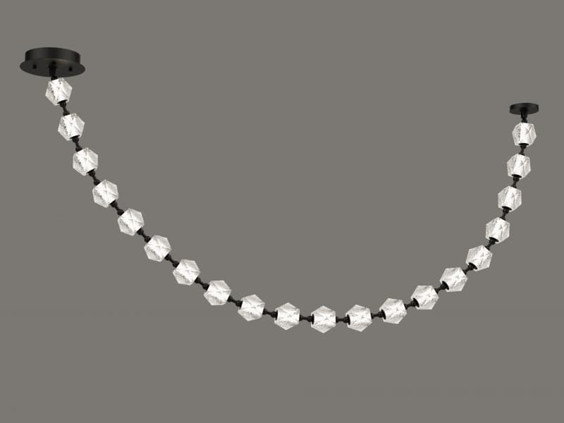 Avenue Lighting Beluga 20-Light Black Geometric Pendant