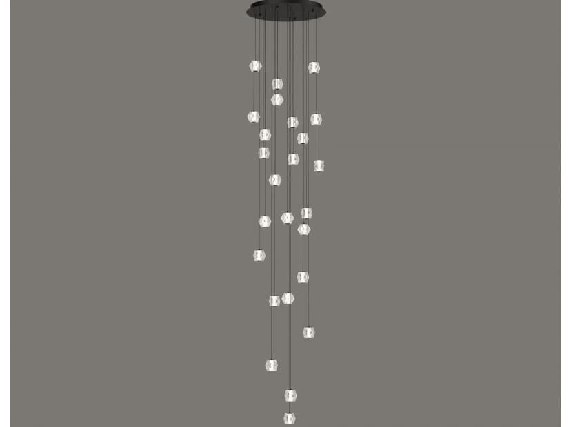 Avenue Lighting Beluga 25-Light Black Geometric Pendant