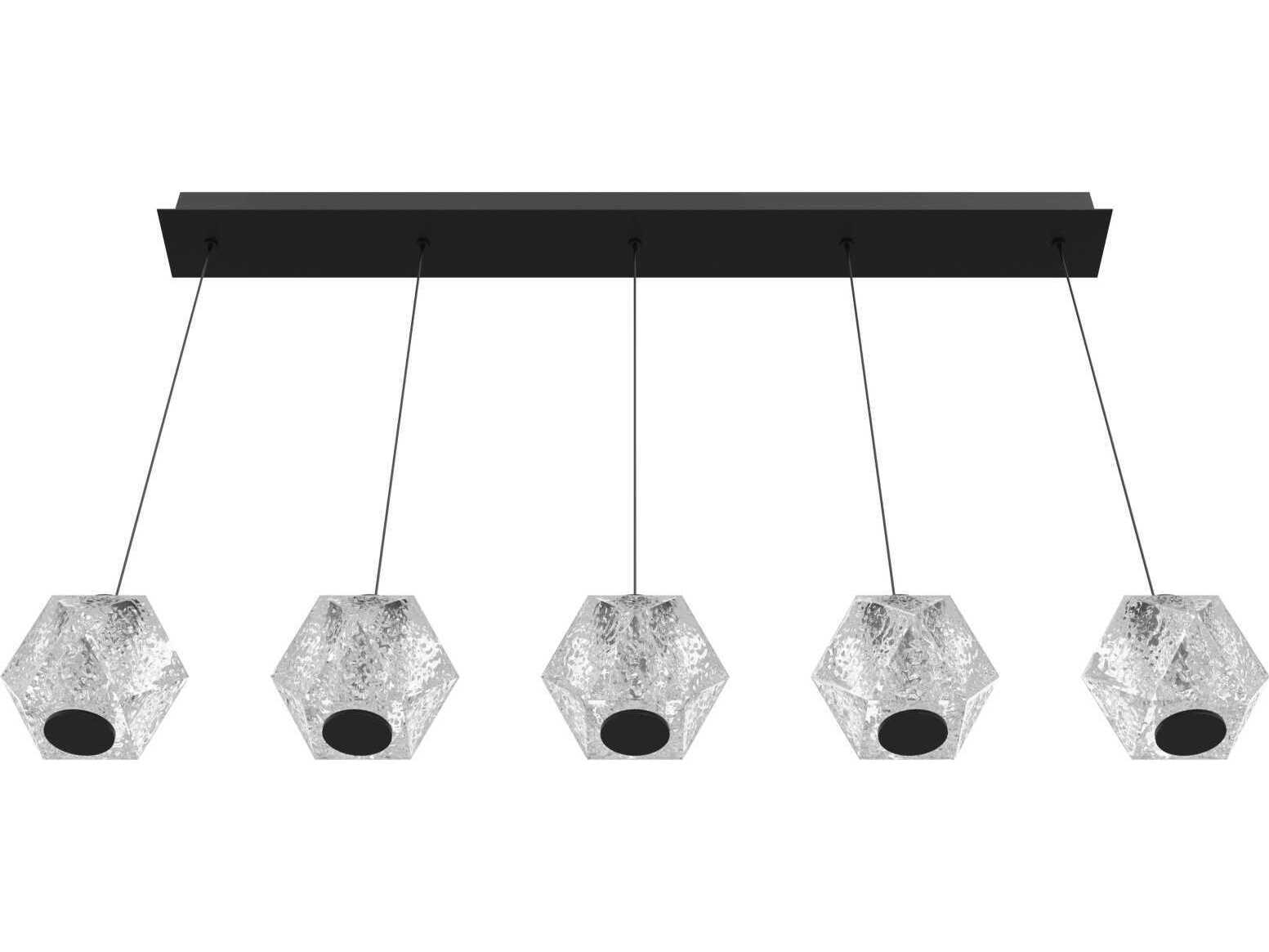 Avenue Lighting Beluga 5-Light Black Geometric Island Pendant