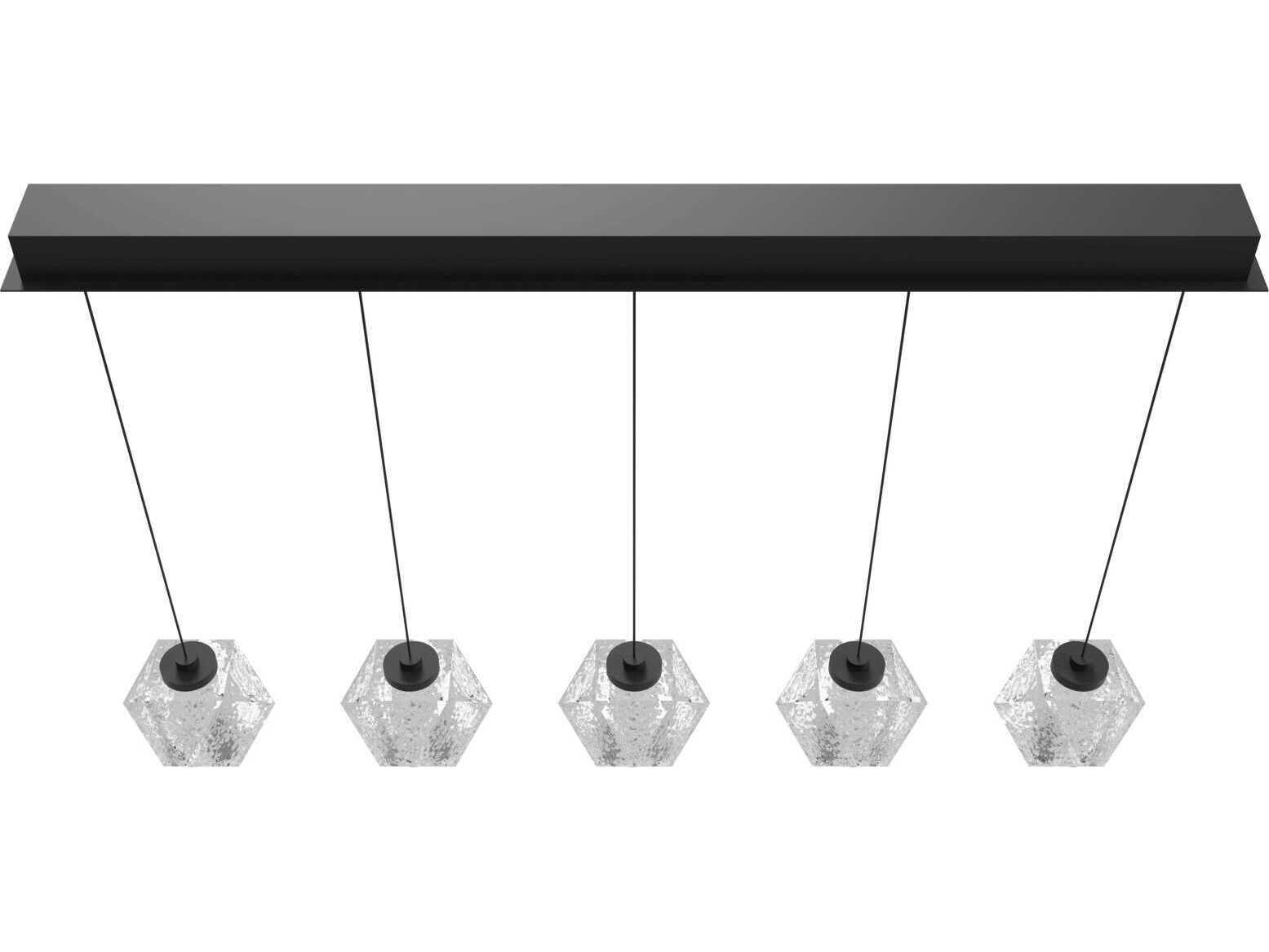 Avenue Lighting Beluga 5-Light Black Geometric Island Pendant
